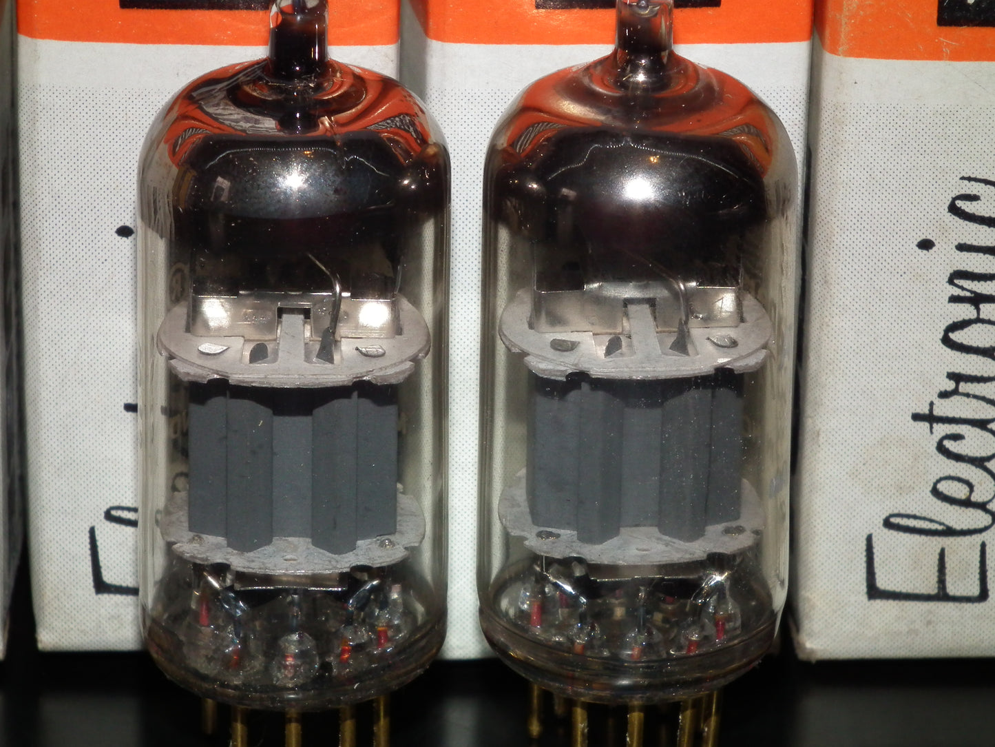 Matched Pair Amperex E810F 7788 NOS NIB Gold pin Low Noise