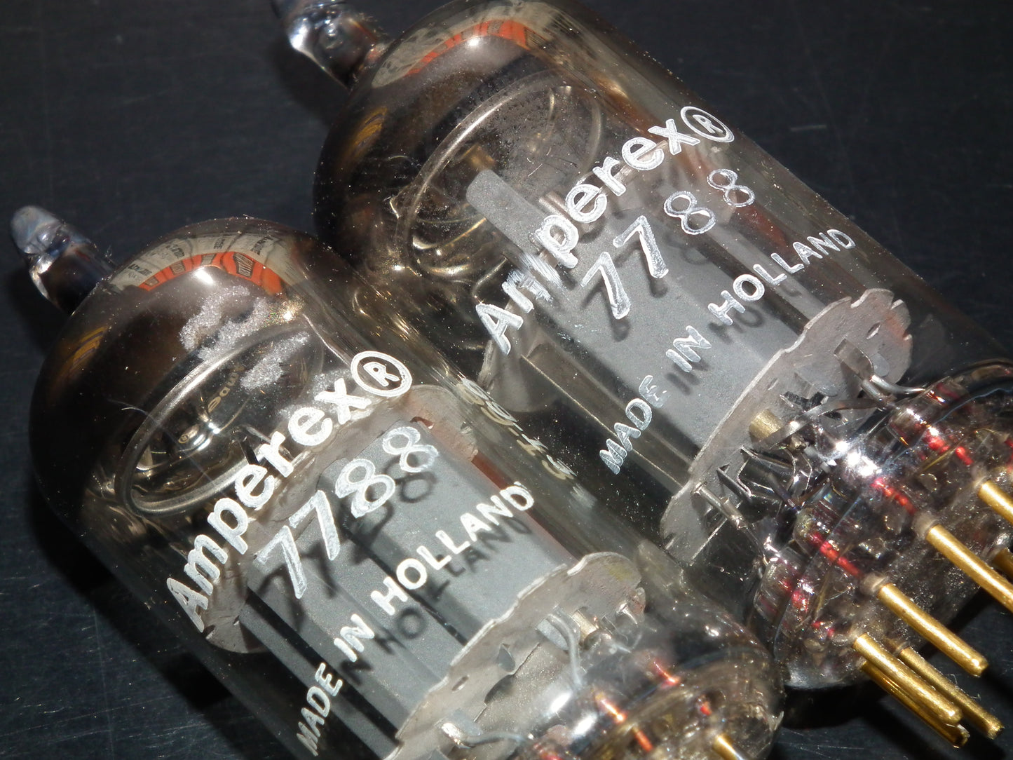 Matched Pair Amperex E810F 7788 NOS NIB Gold pin Low Noise