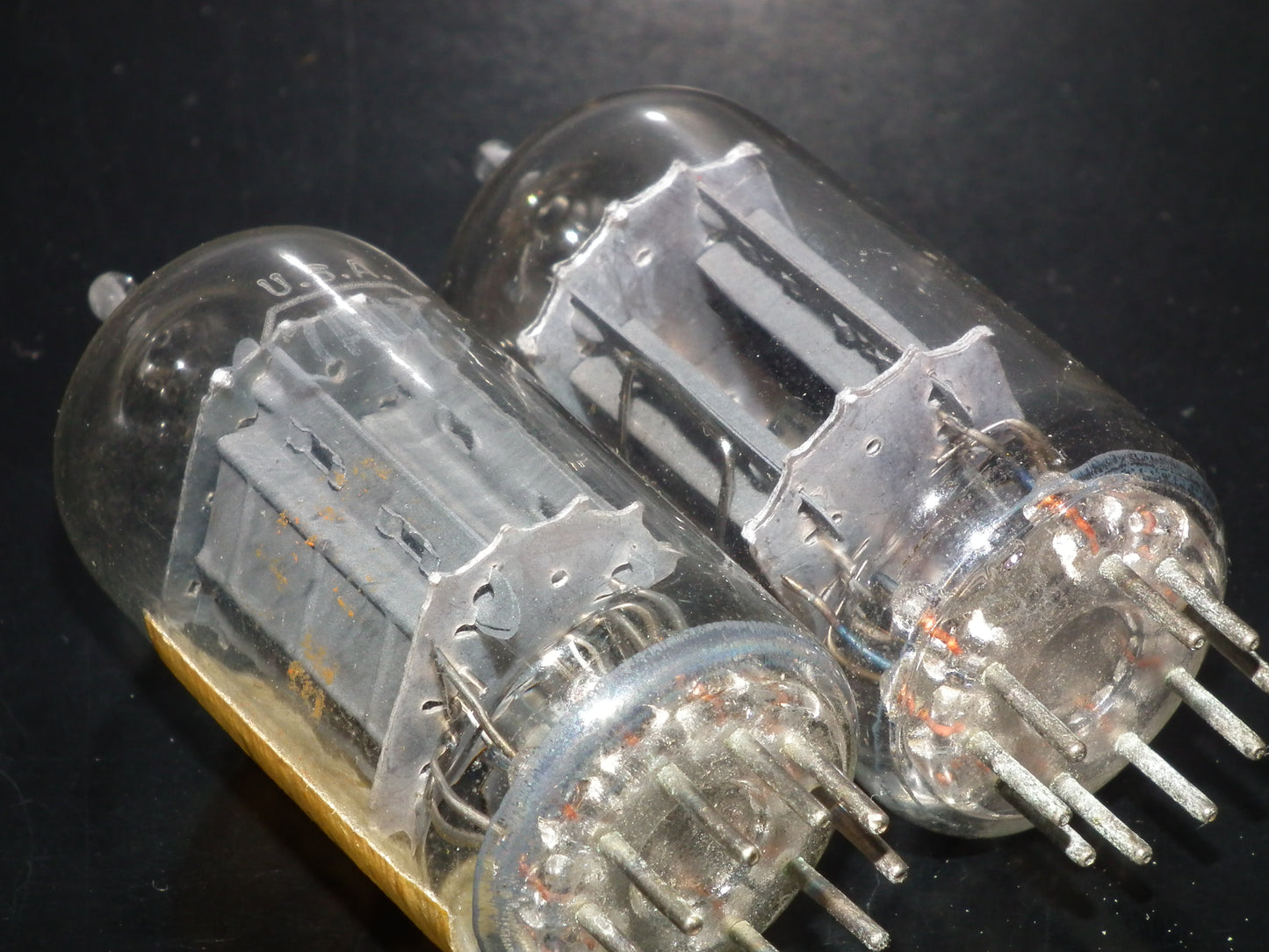 7AU7A RCA Used 95% matched pair Long Plates Side Getter