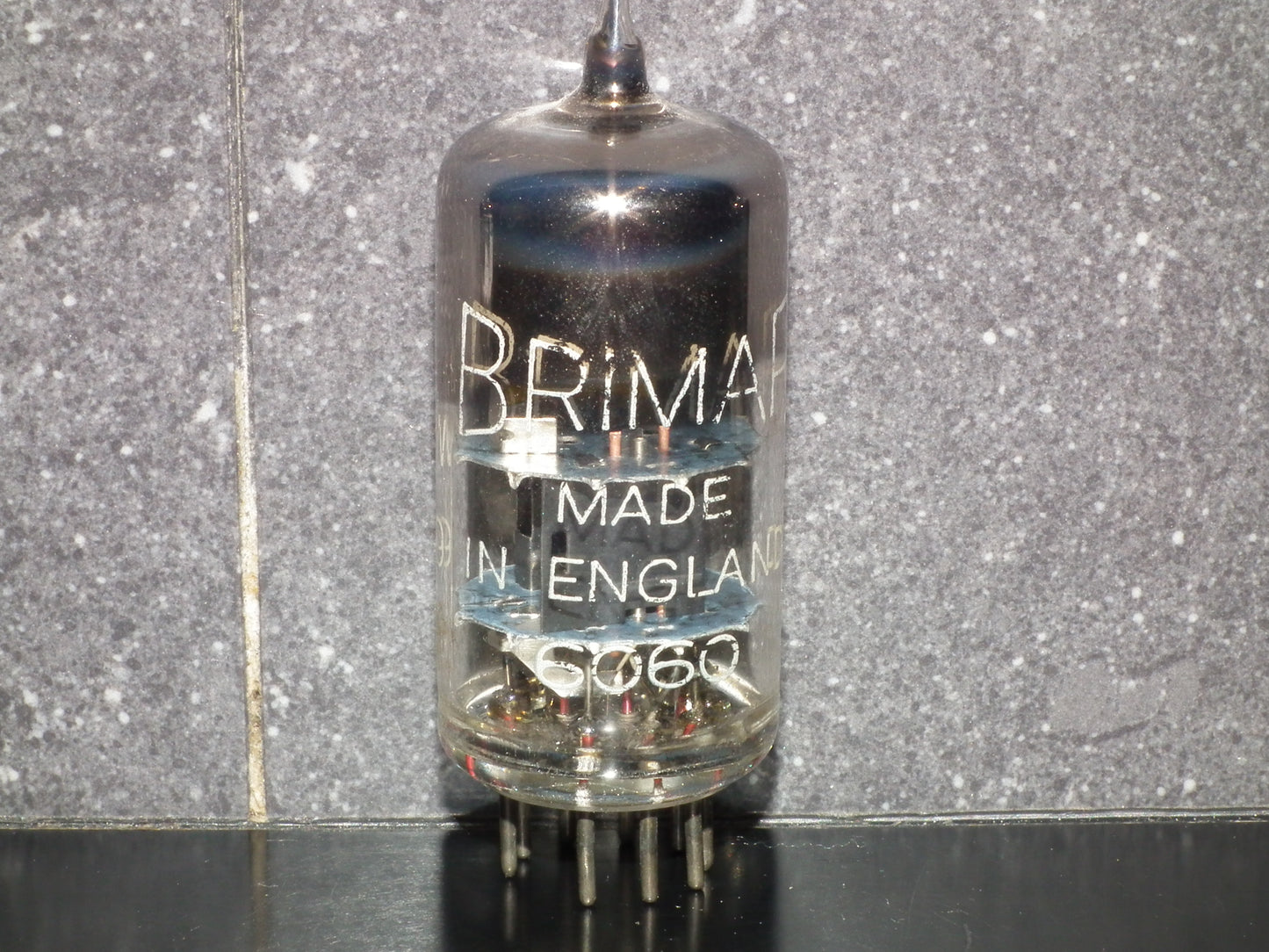 Brimar UK 6060 Yellow T E81CC ECC801S 6201 ECC81 Black Anodes Gold Grids