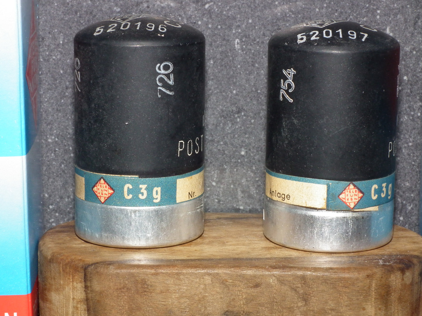 Pair (2 pcs) C3g Telefunken The same batch close code numbers Old Type