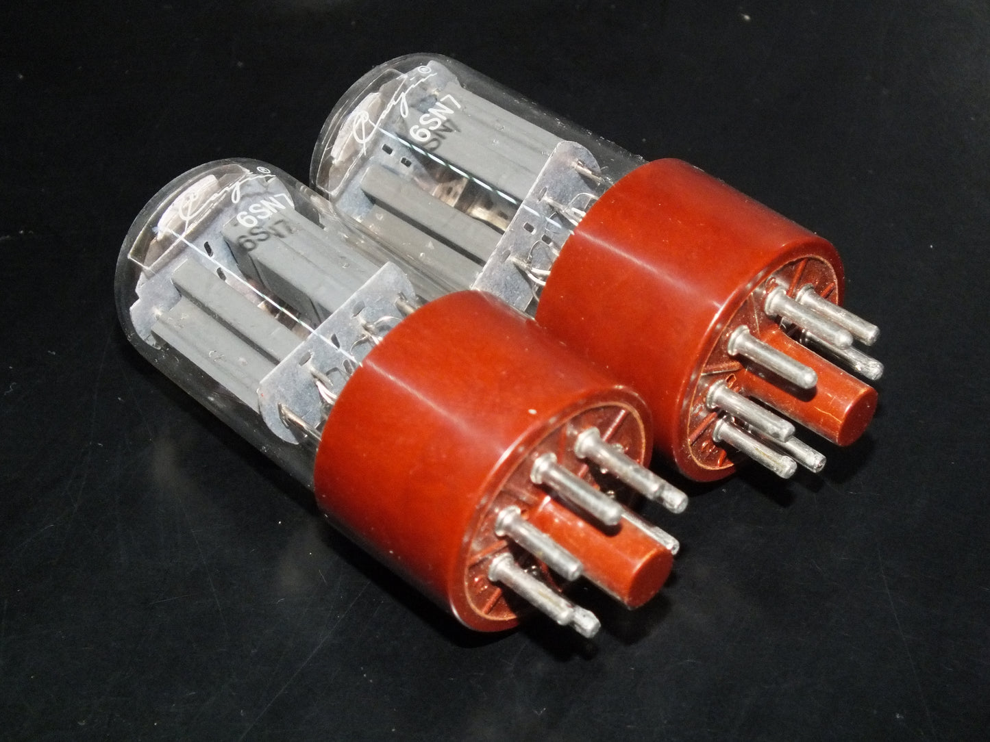 Matched Pair (2 tubes) 6SN7GT Cayin NOS Brown Base