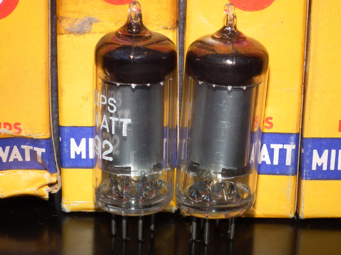 Platinum Matched Pair DL92 Mullard Mitcham NOS NIB D Getter