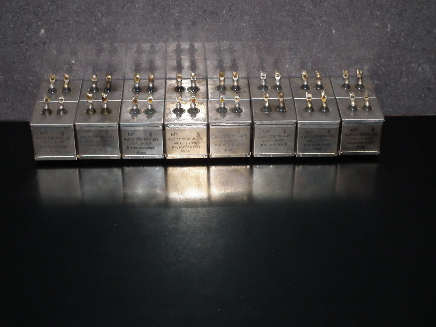 Siemens Klangfilm PIO capacitors 4uF 160V glass end seal two pcs (2)