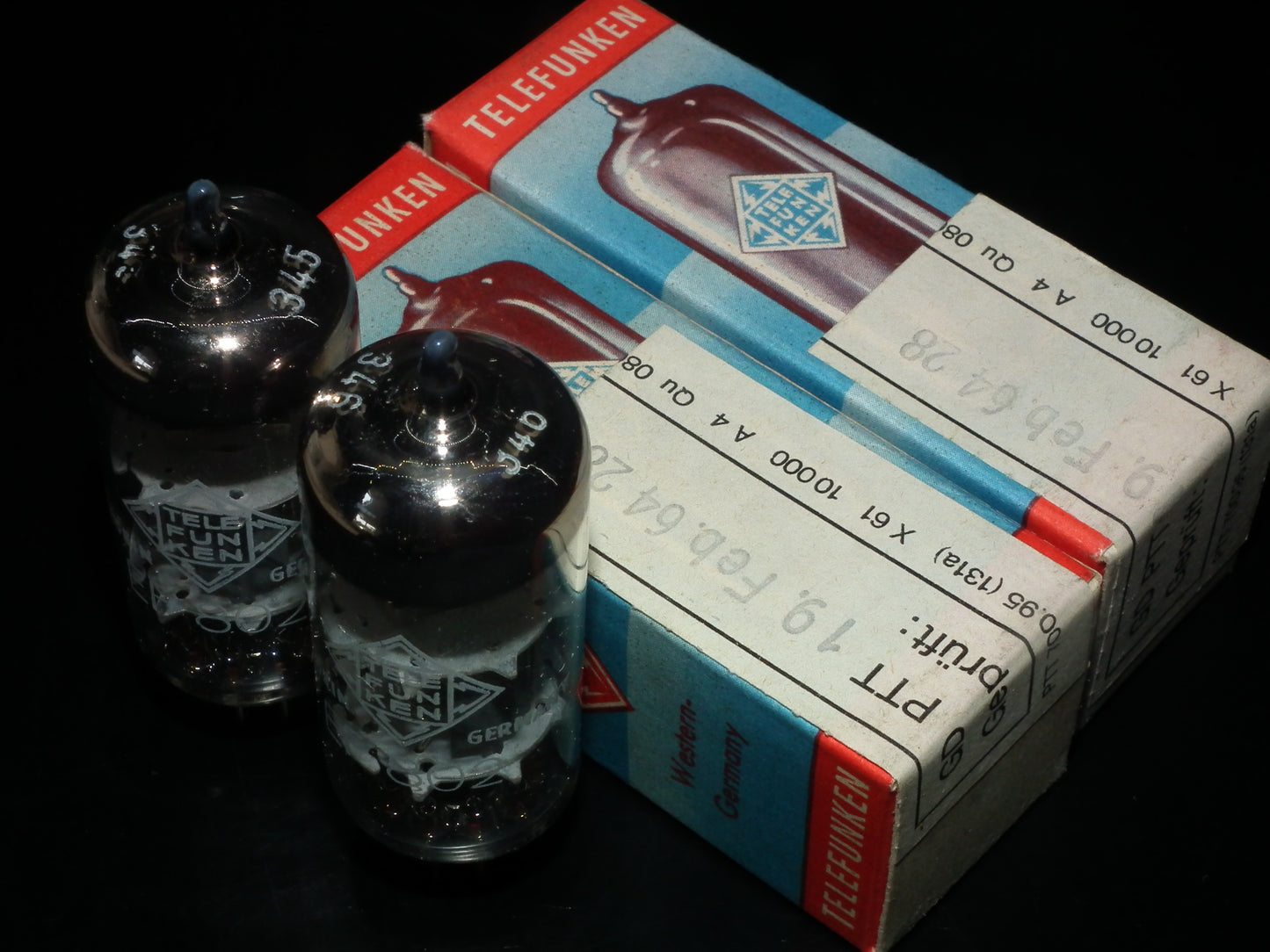 Factory Matched Pair EF802 Telefunken Diamond Bottom NOS NIB (~EF800)