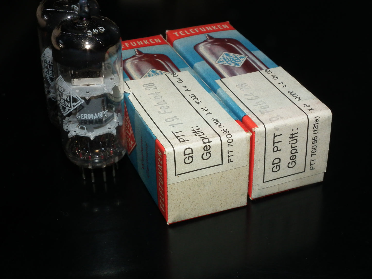 Factory Matched Pair EF802 Telefunken Diamond Bottom NOS NIB (~EF800)