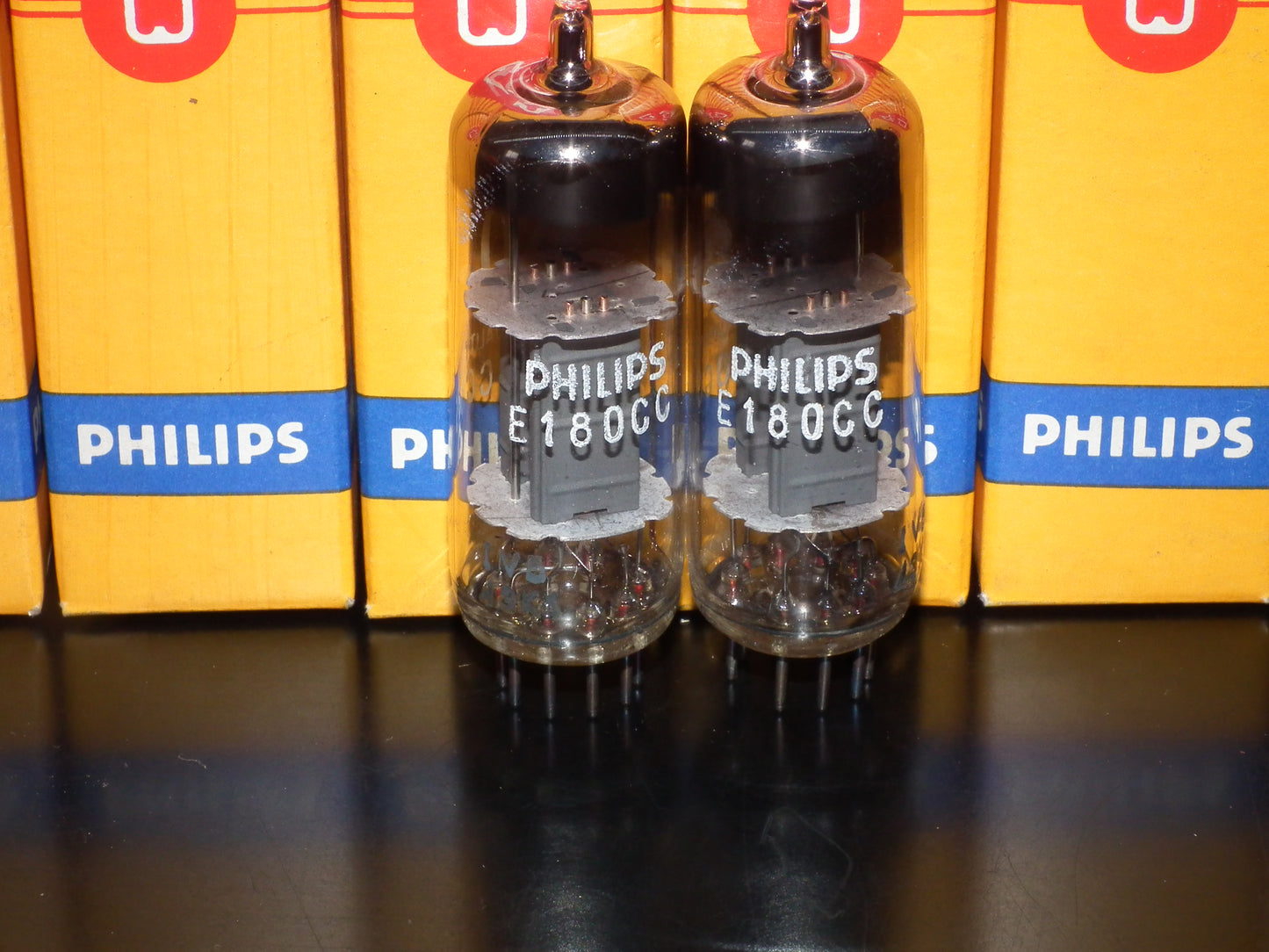 E180CC Philips 5965 7062 Platinum matched pair NOS NIB Heerlen 1963