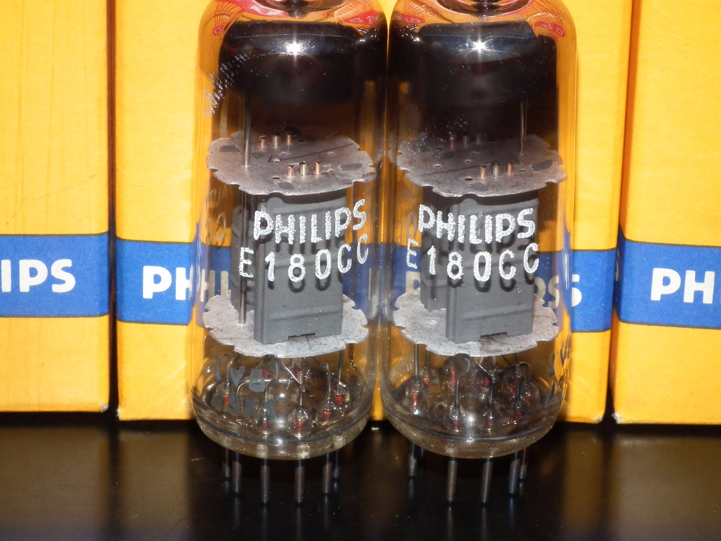 E180CC Philips 5965 7062 Platinum matched pair NOS NIB Heerlen 1963