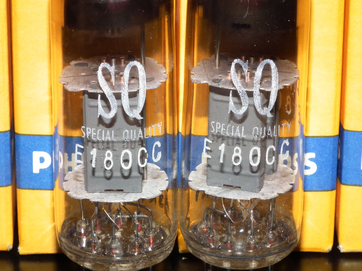 E180CC Philips 5965 7062 Platinum matched pair NOS NIB Heerlen 1963