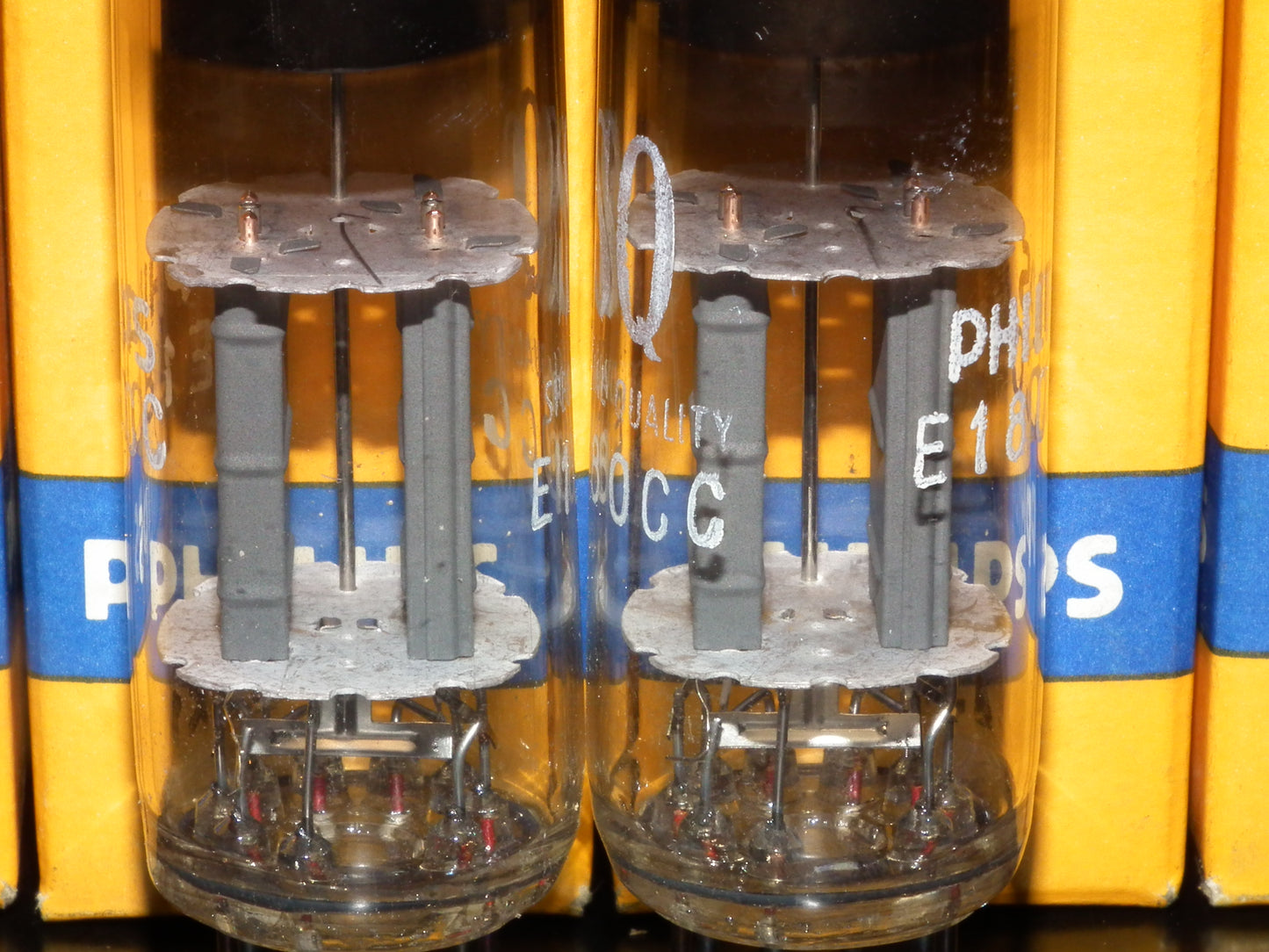 E180CC Philips 5965 7062 Platinum matched pair NOS NIB Heerlen 1963