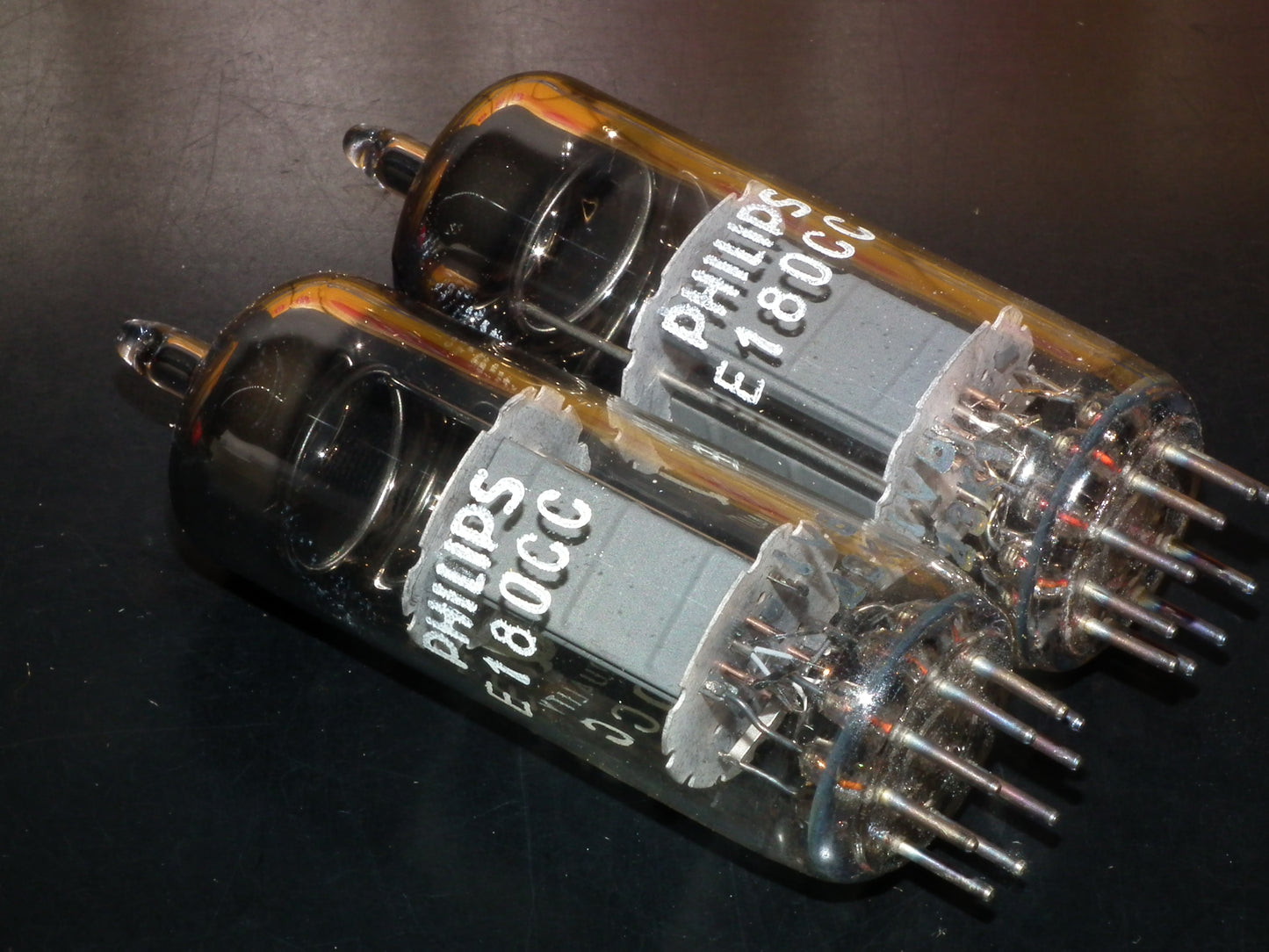 E180CC Philips 5965 7062 Platinum matched pair NOS NIB Heerlen 1963