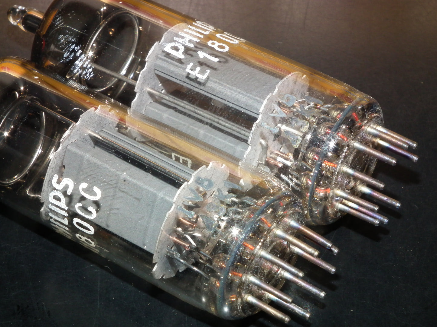 E180CC Philips 5965 7062 Platinum matched pair NOS NIB Heerlen 1963