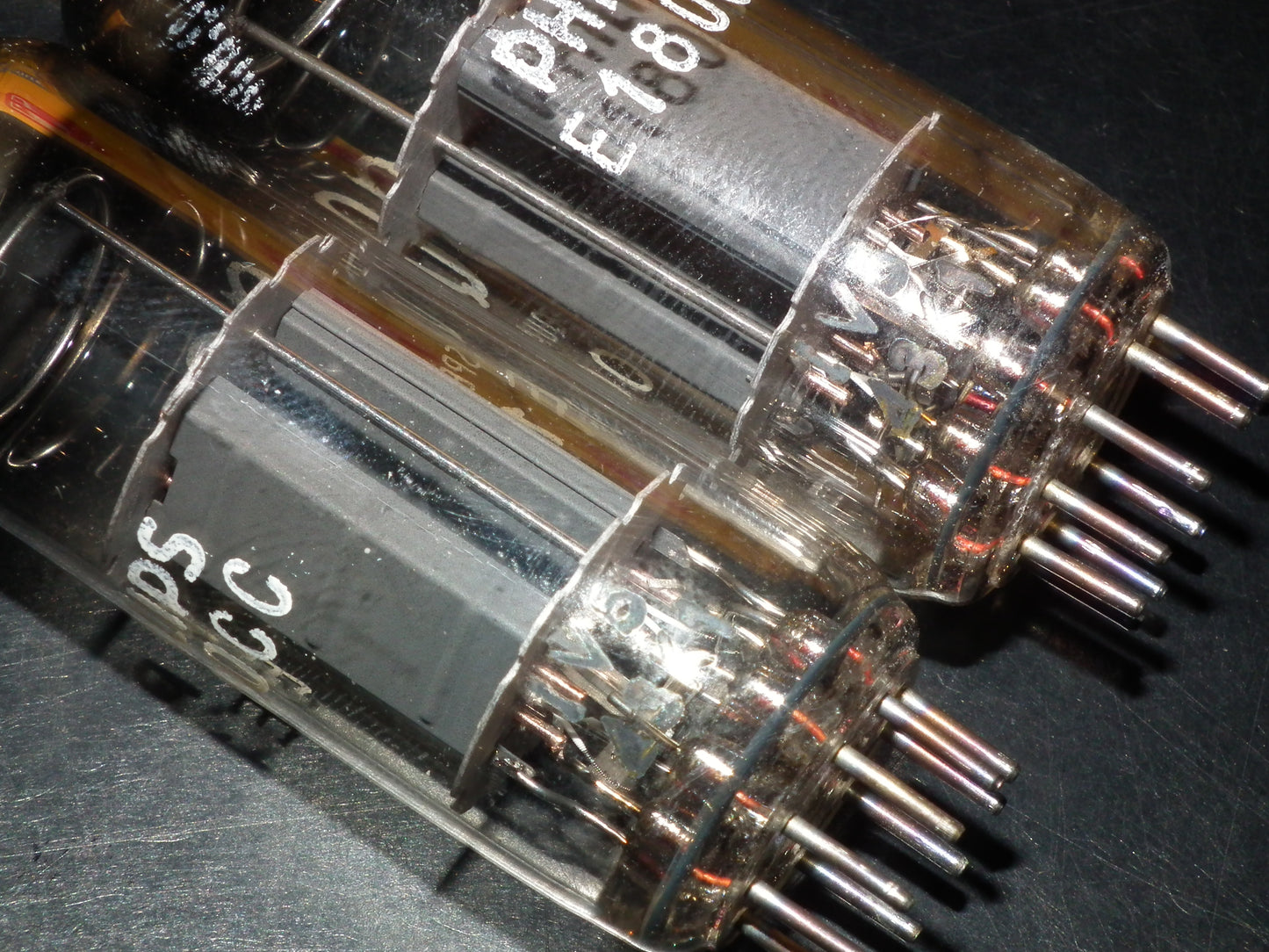 E180CC Philips 5965 7062 Platinum matched pair NOS NIB Heerlen 1963