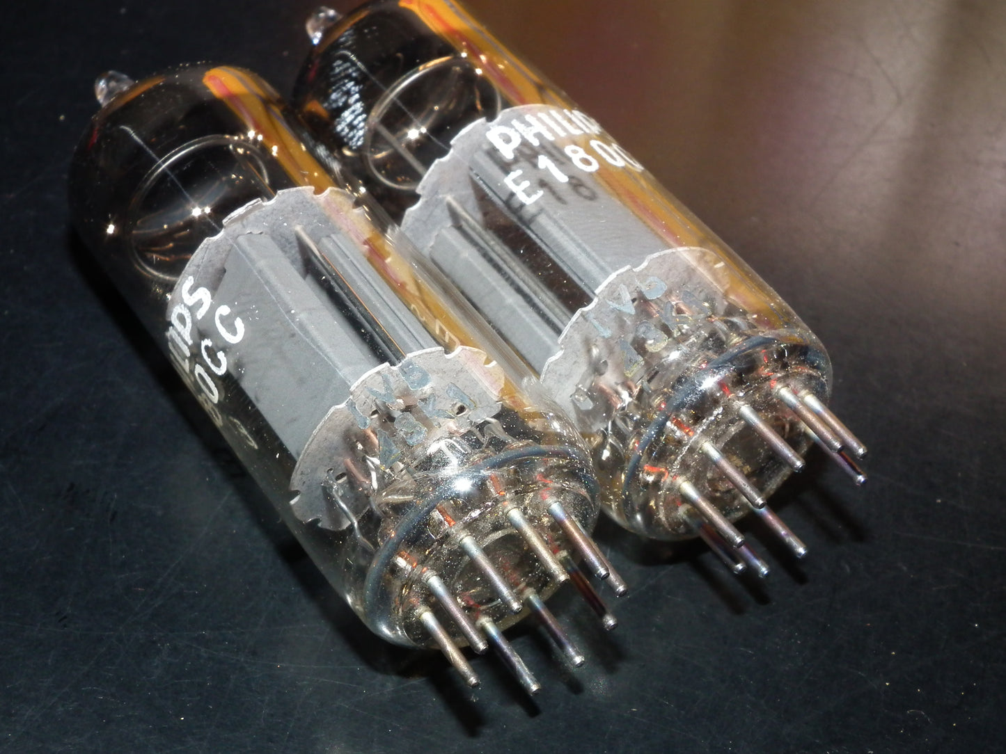 E180CC Philips 5965 7062 Platinum matched pair NOS NIB Heerlen 1963