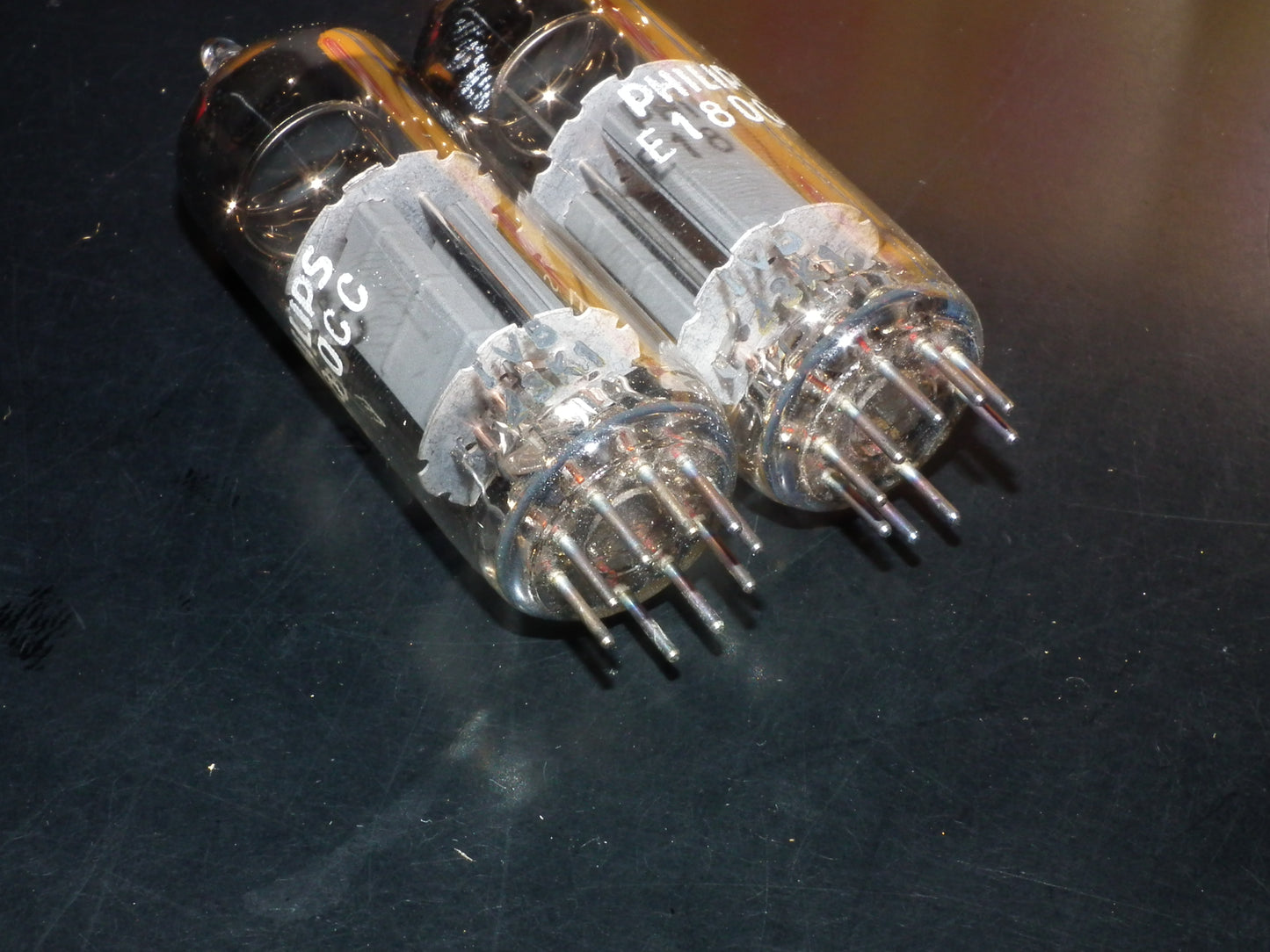 E180CC Philips 5965 7062 Platinum matched pair NOS NIB Heerlen 1963
