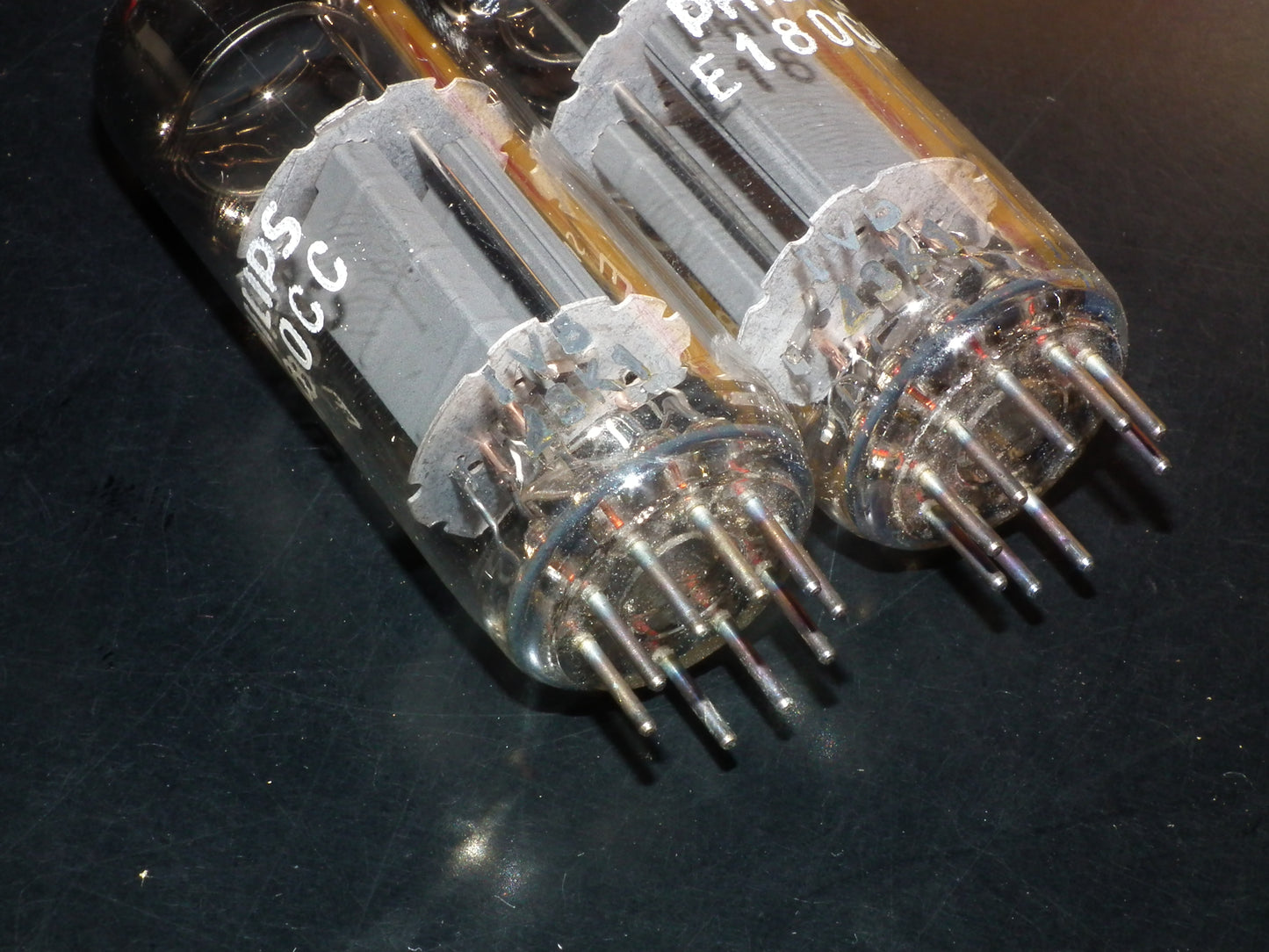 E180CC Philips 5965 7062 Platinum matched pair NOS NIB Heerlen 1963