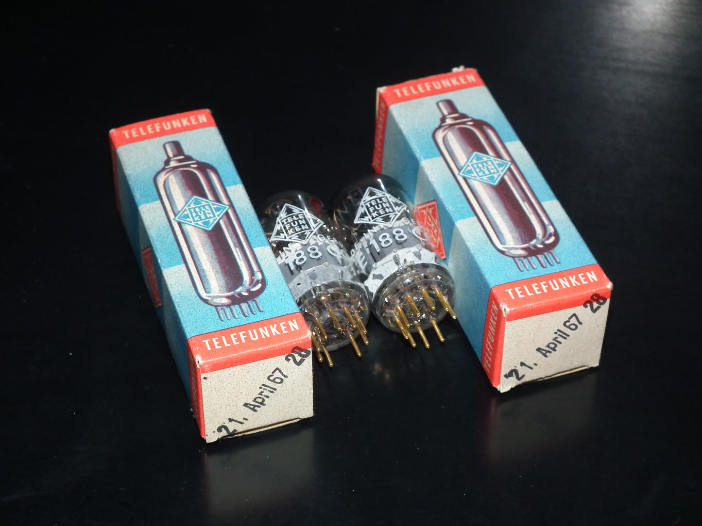 Platinum Matched Pair E188CC Telefunken 7308 DB The Same Codes NOS NIB