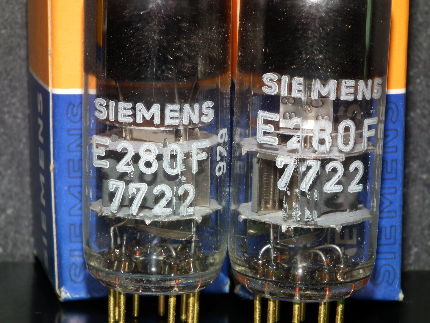 Matched Pair E280F Siemens 7722 NOS NIB Gold pins