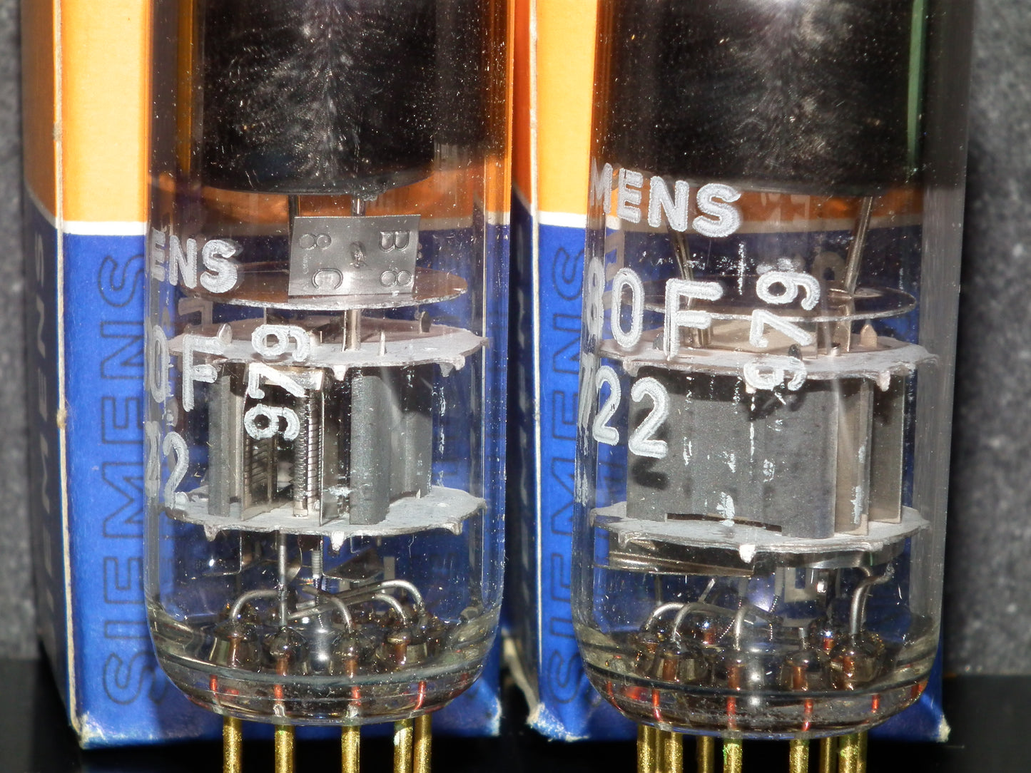 Matched Pair E280F Siemens 7722 NOS NIB Gold pins