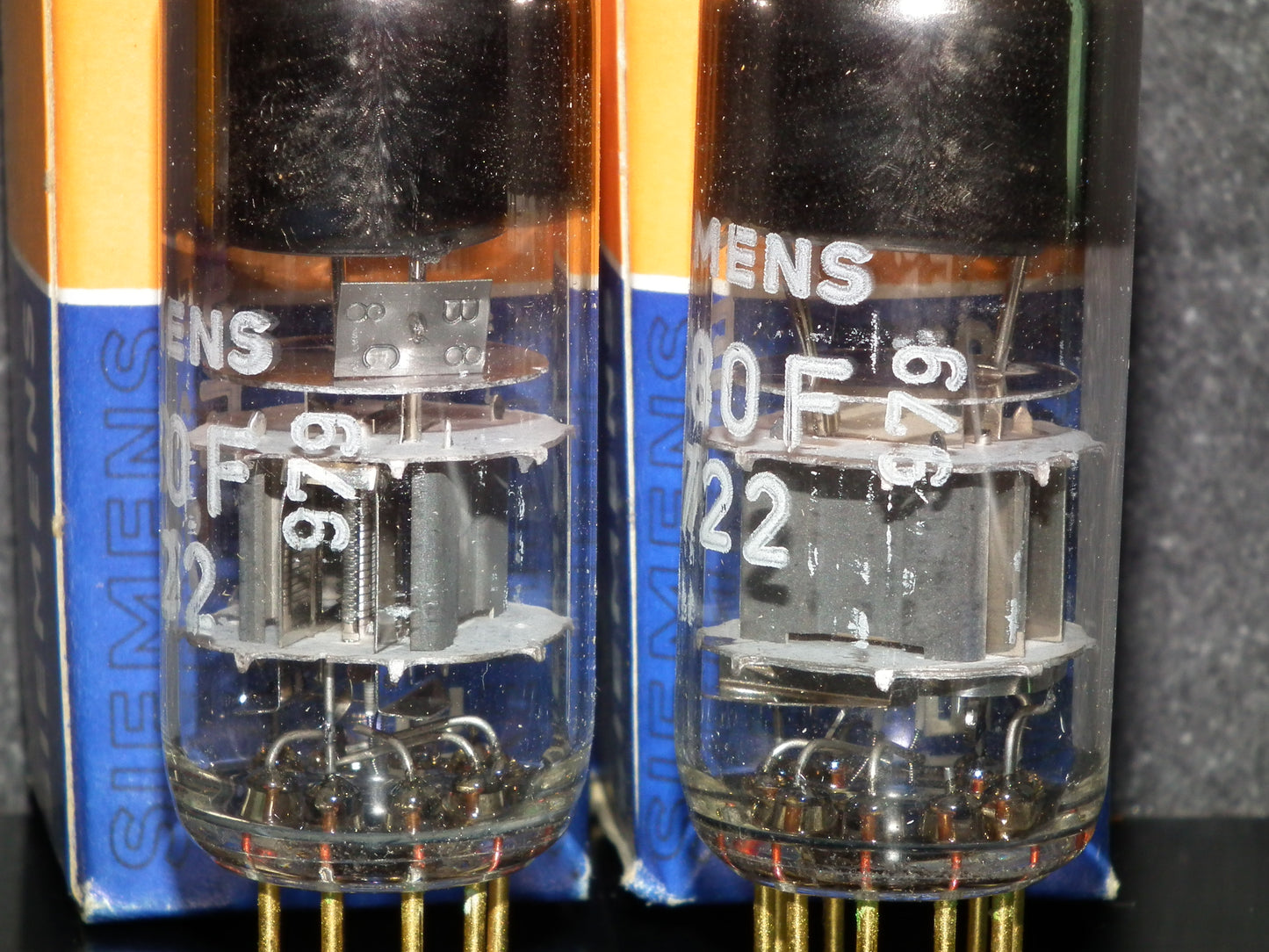 Matched Pair E280F Siemens 7722 NOS NIB Gold pins
