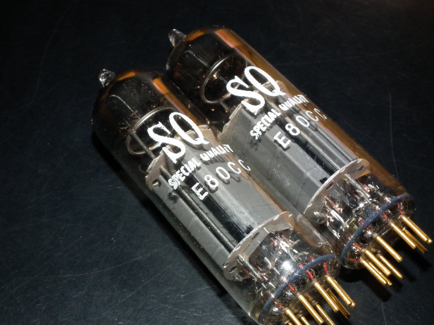 Philips E80CC 6085 Platinum Matched pair NOS NIB Heerlen 1960 Gold Pins