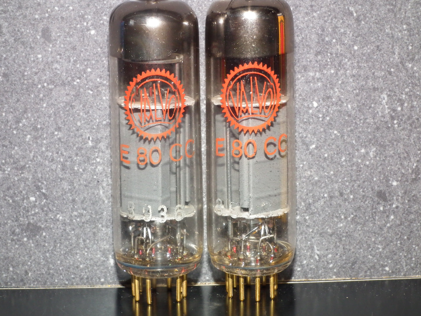 Valvo E80CC 6085 Platinum Matched pair NOS Red Print