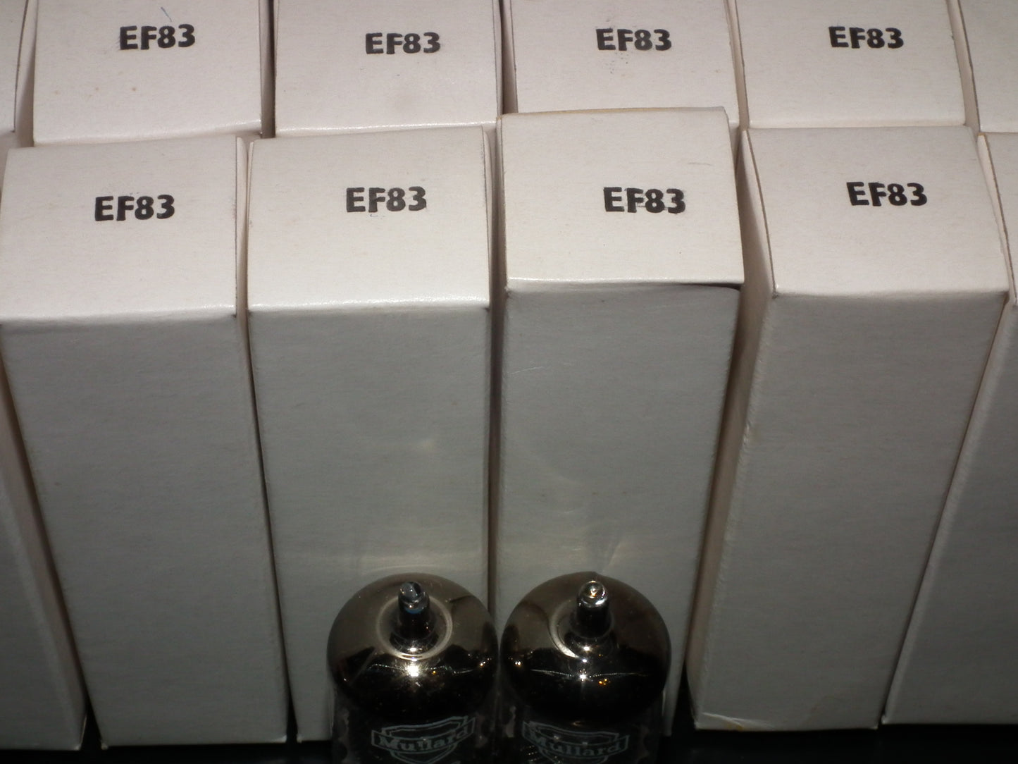 E83F Mullard 6689 NOS NIB LOW Noise Genuine White Boxes