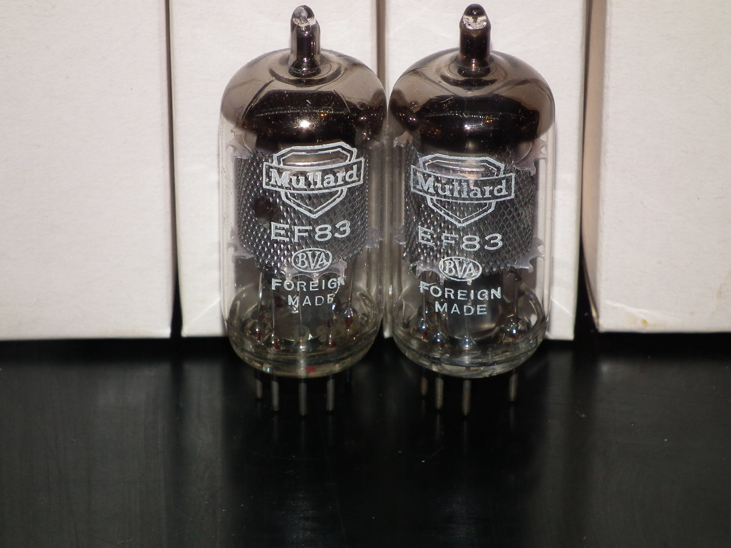 Platinum Matched Pair E83F Mullard 6689 NOS NIB LOW Noise