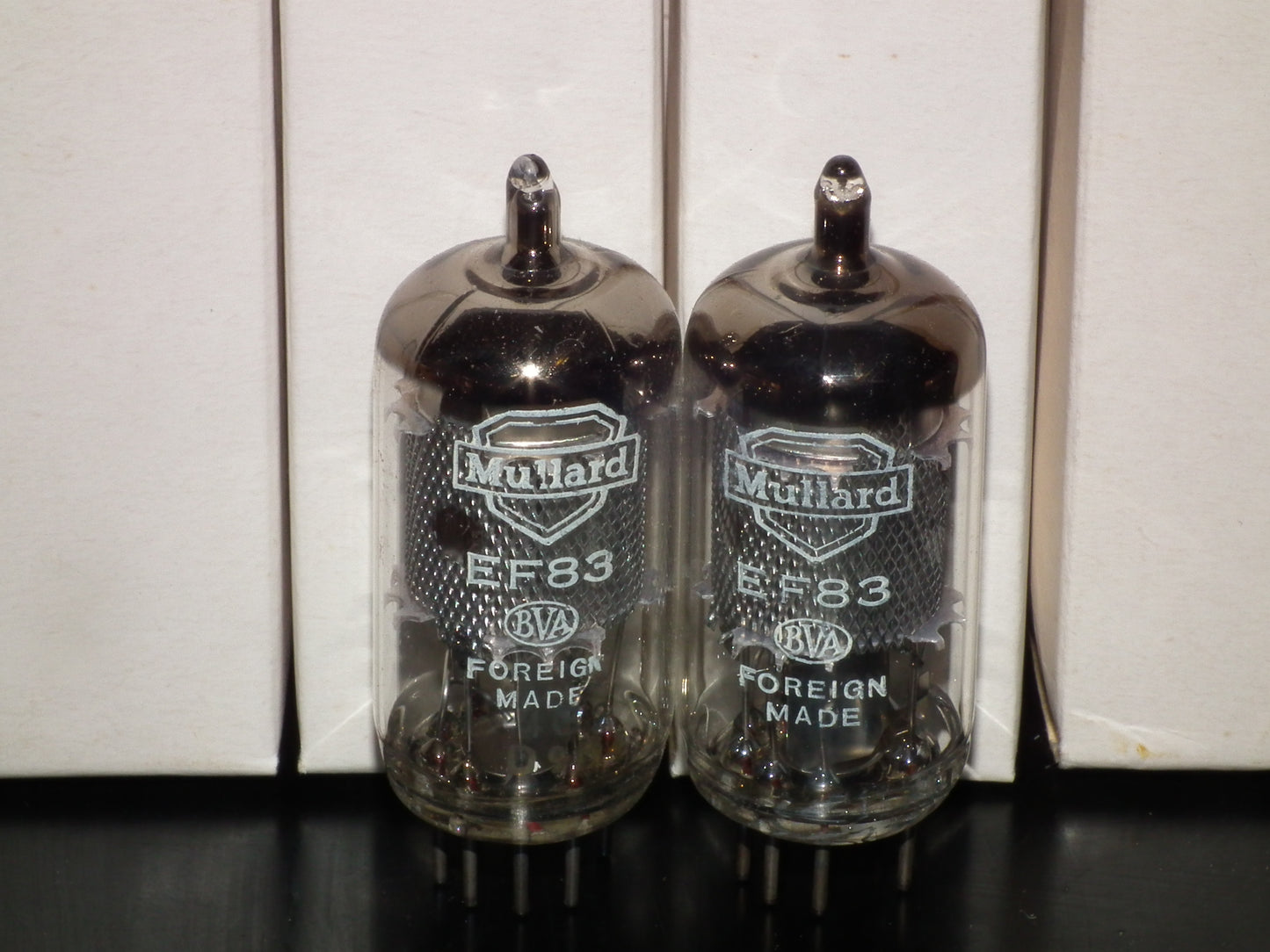 E83F Mullard 6689 NOS NIB LOW Noise Genuine White Boxes