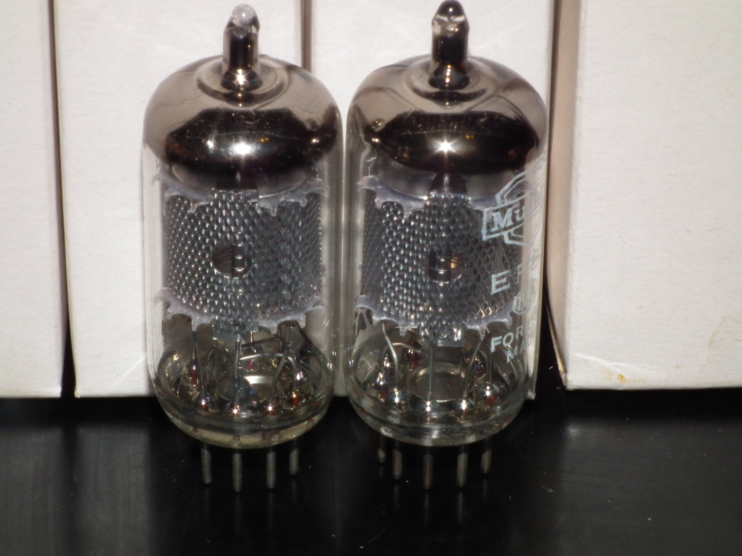 Platinum Matched Pair E83F Mullard 6689 NOS NIB LOW Noise