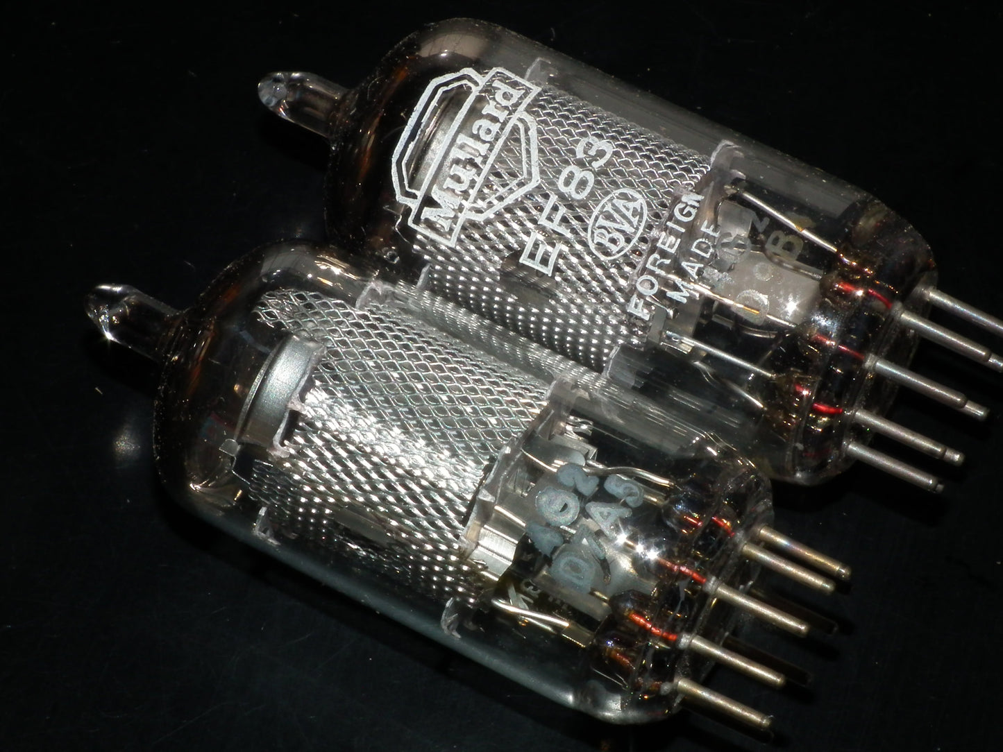 Platinum Matched Pair E83F Mullard 6689 NOS NIB LOW Noise