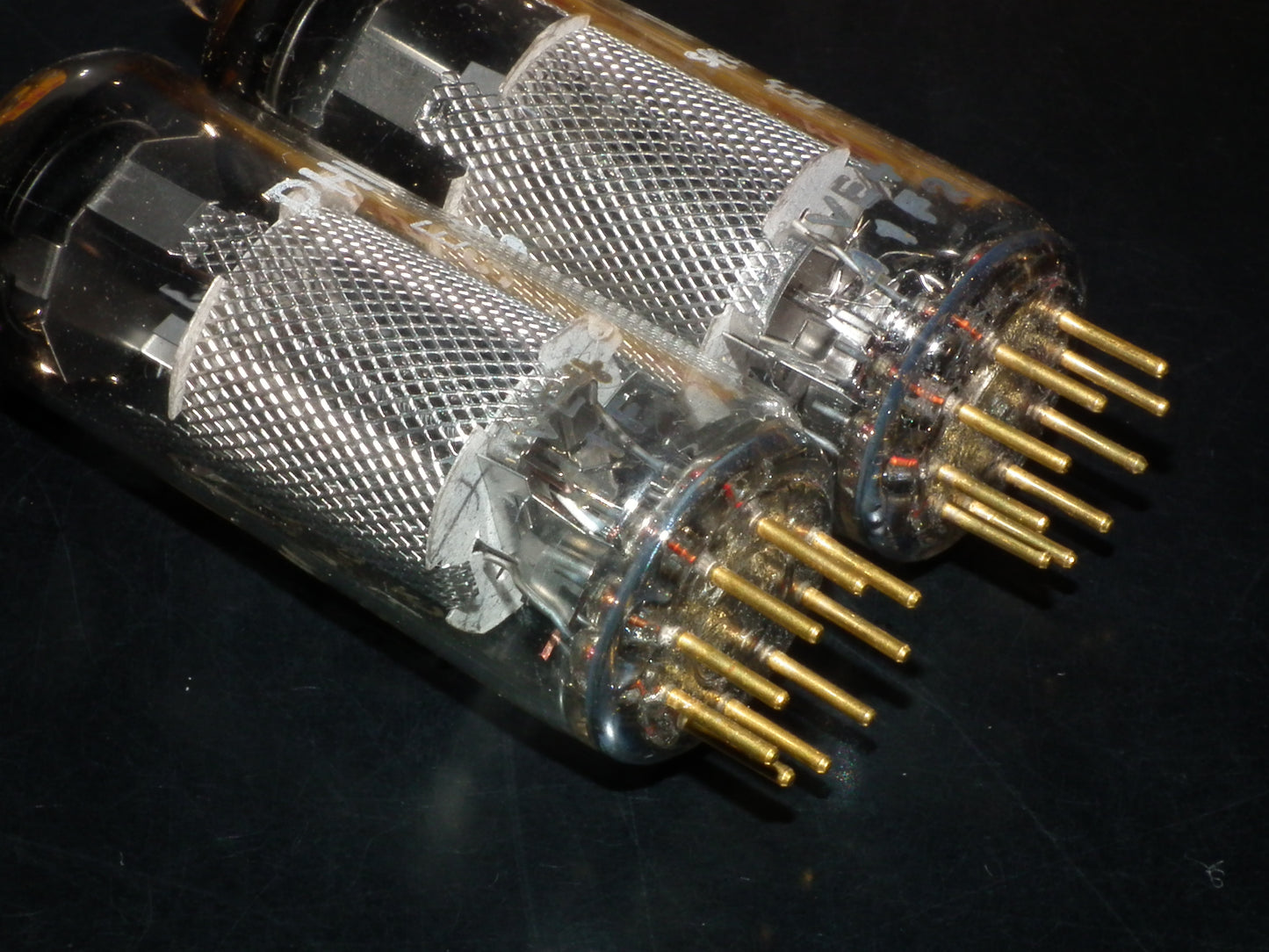 E83F Philips Matched Pair NOS NIB Heerlen 1961 Big round getter LOW Noise