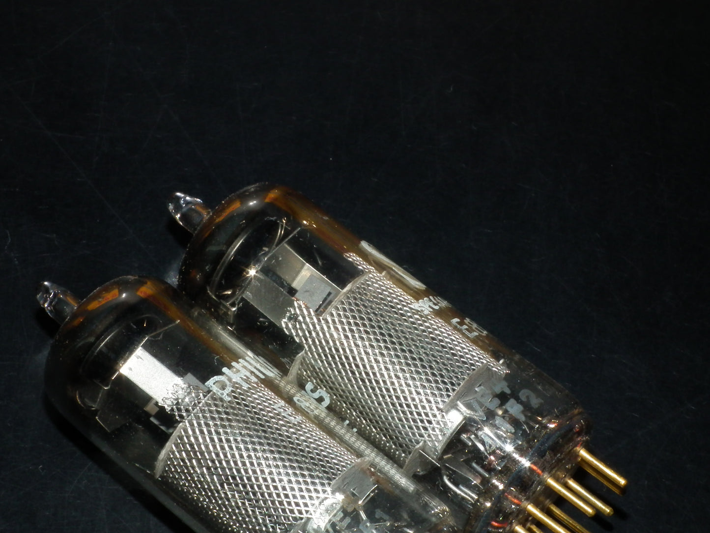 E83F Philips Matched Pair NOS NIB Heerlen 1961 Big round getter LOW Noise