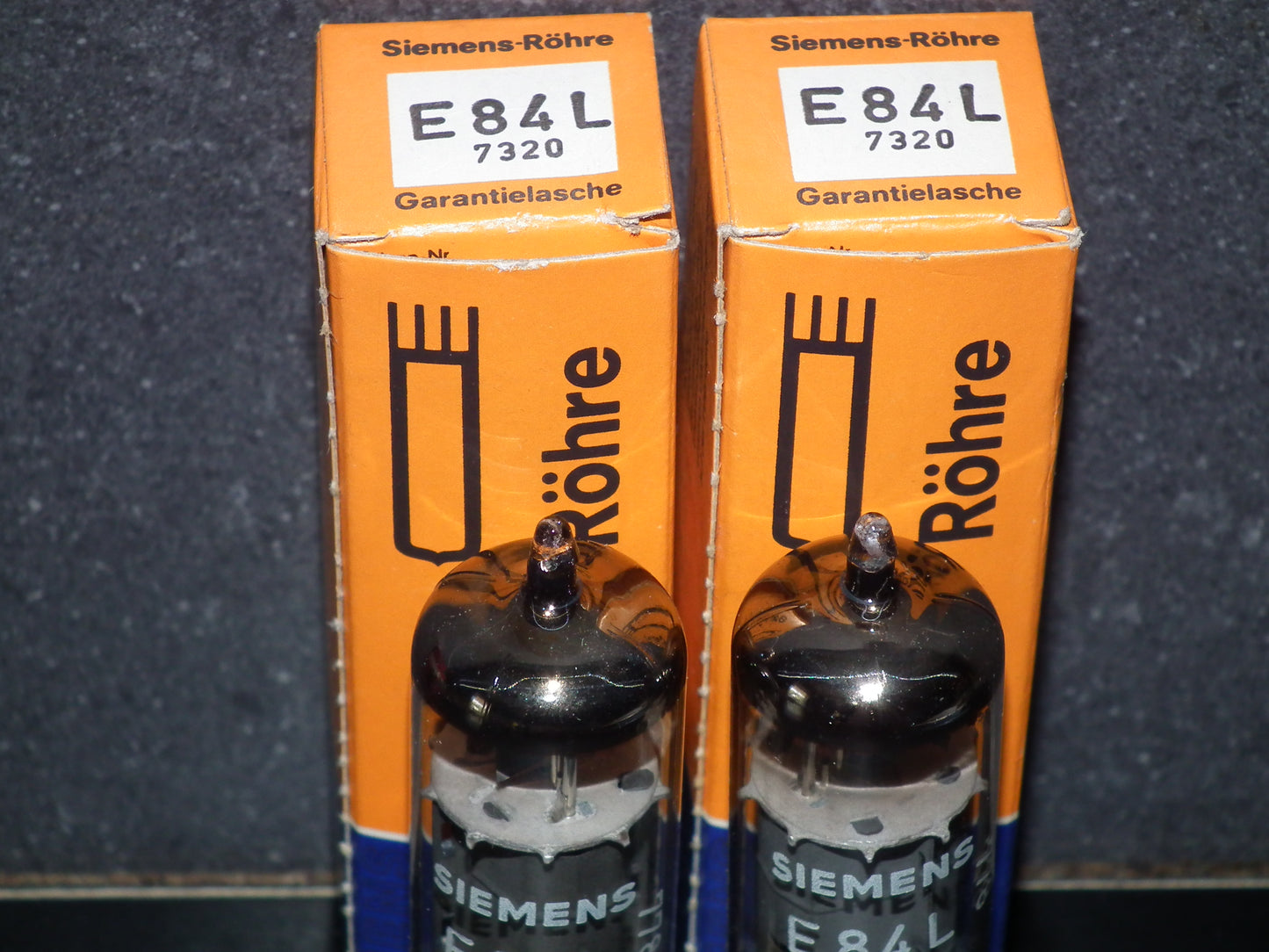 E84L 7320 Siemens Platinum Matched Pair NOS EL84 6BQ5