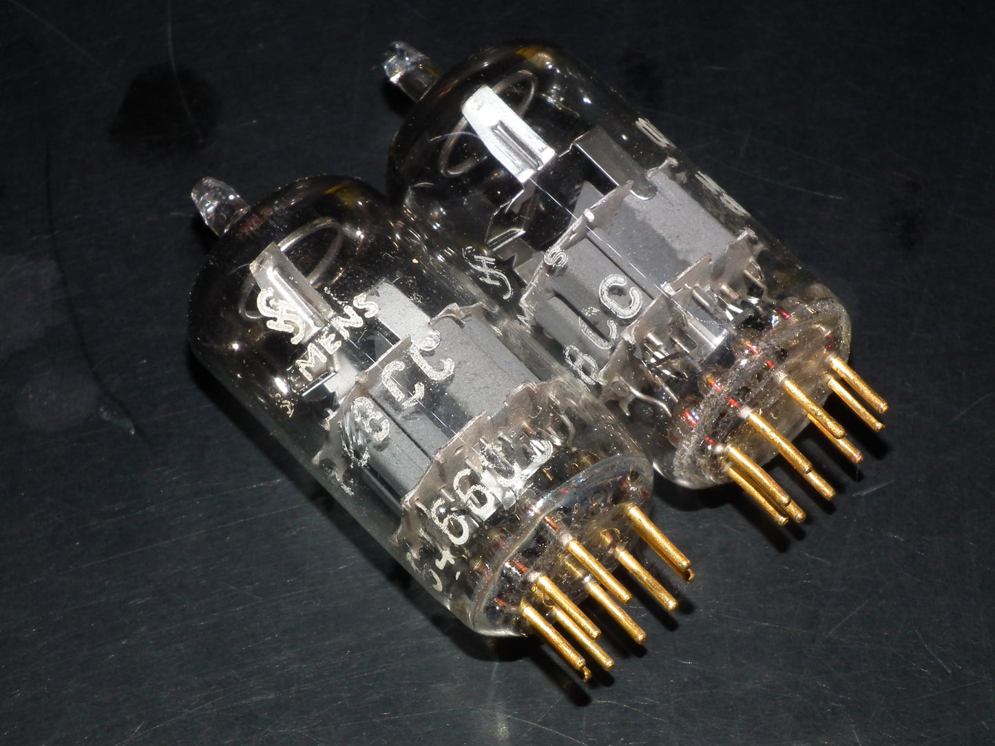 Siemens E88CC 6922 Matched Pair Used RARE GRAY SHIELD