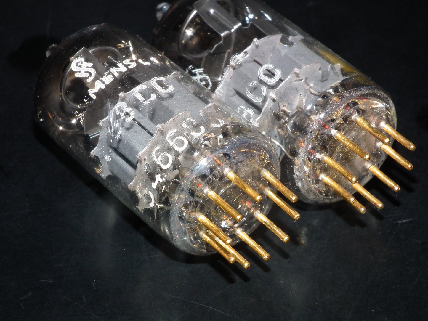 Siemens E88CC 6922 Matched Pair Used RARE GRAY SHIELD