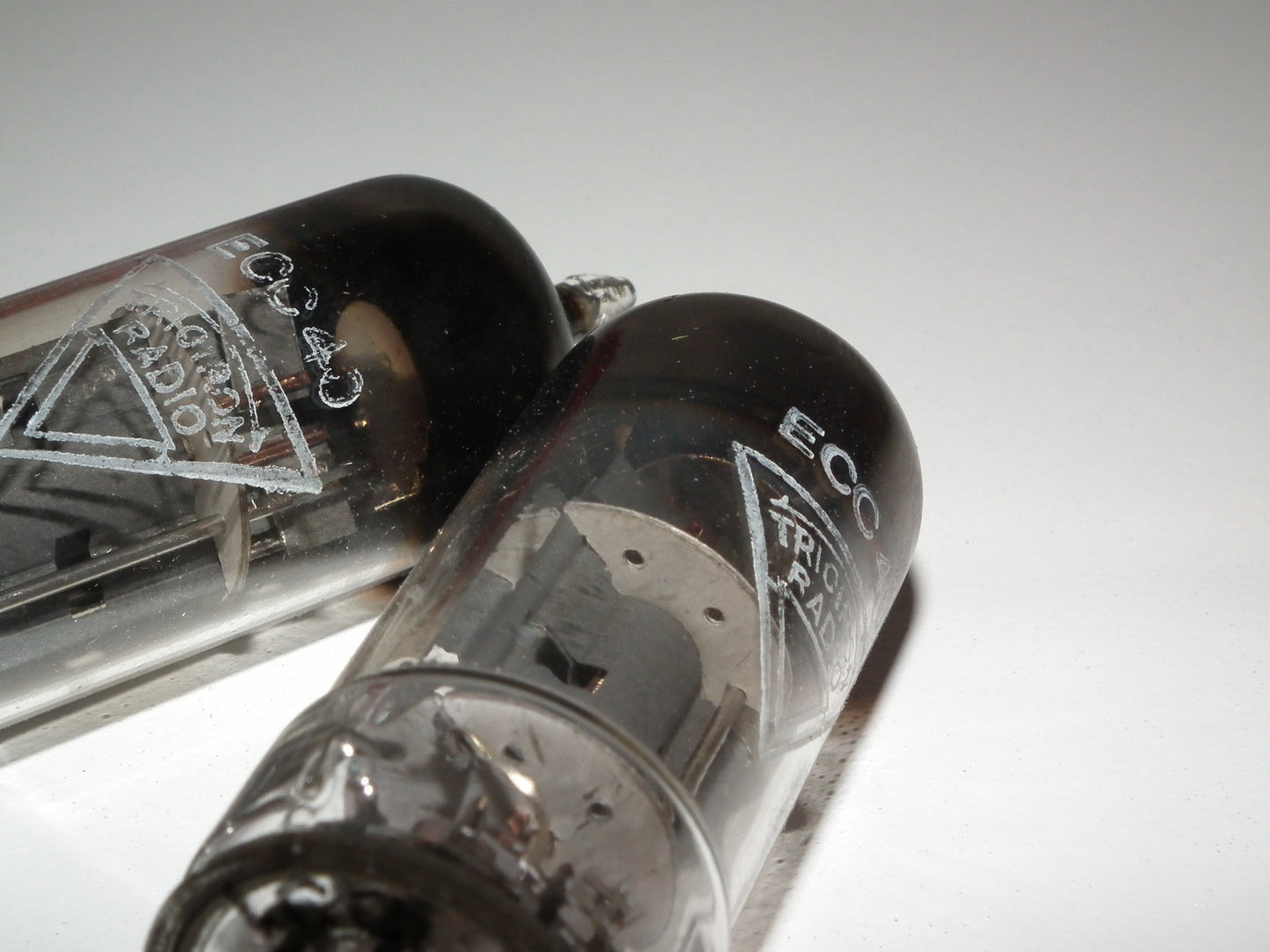 Matched Pair ECC40 Mullard Blackburn rebranded Philips Foil Getter