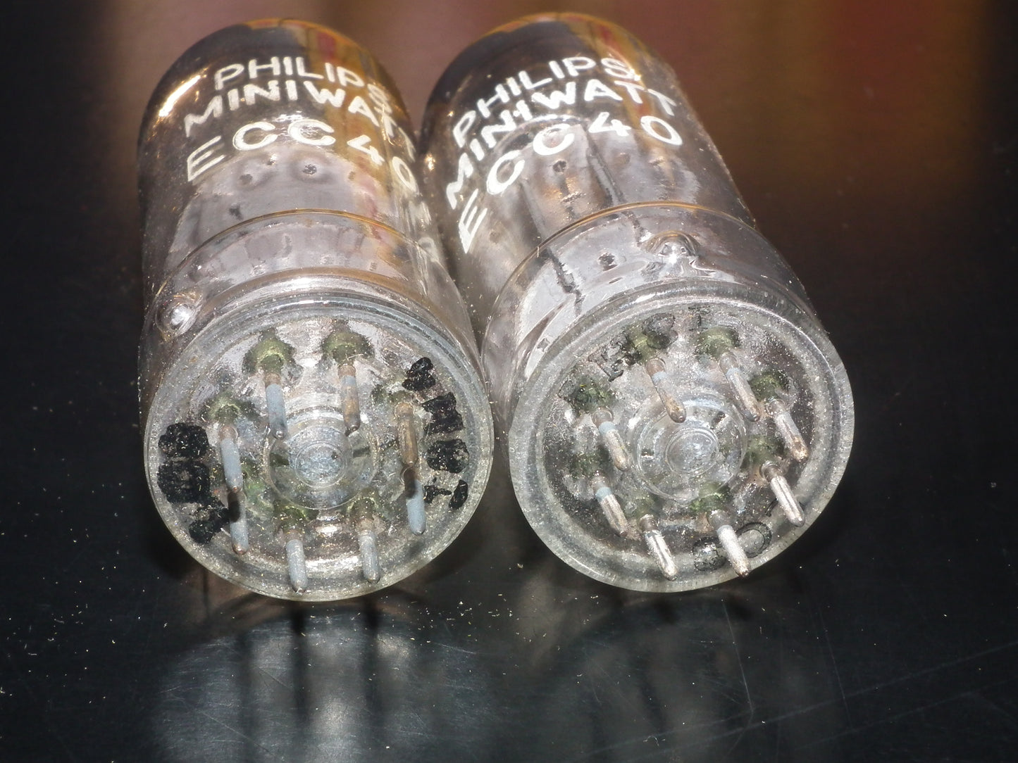 Platinum Matched Pair ECC40 Philips Miniwatt NOS NIB