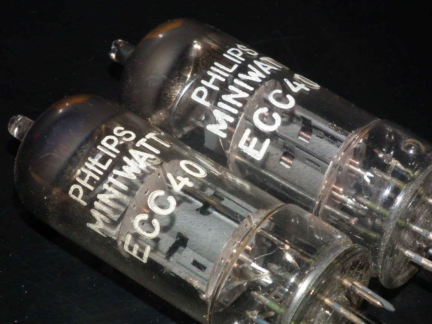 Platinum Matched Pair ECC40 Philips Miniwatt NOS NIB