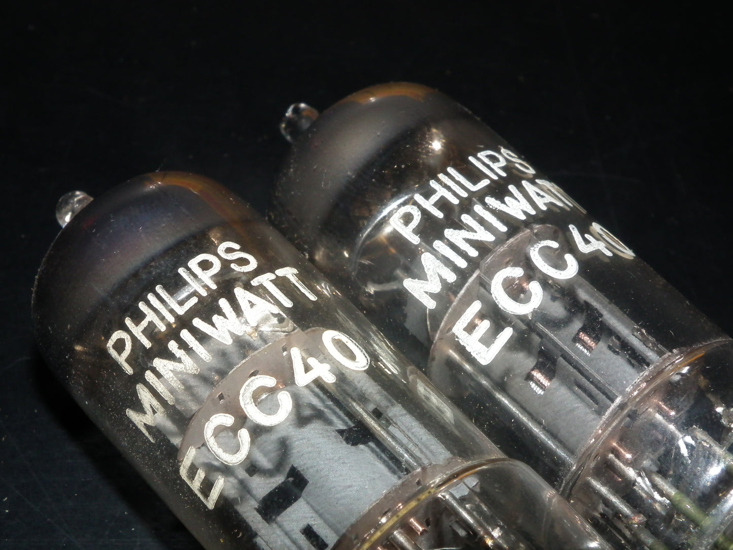 Platinum Matched Pair ECC40 Philips Miniwatt NOS NIB