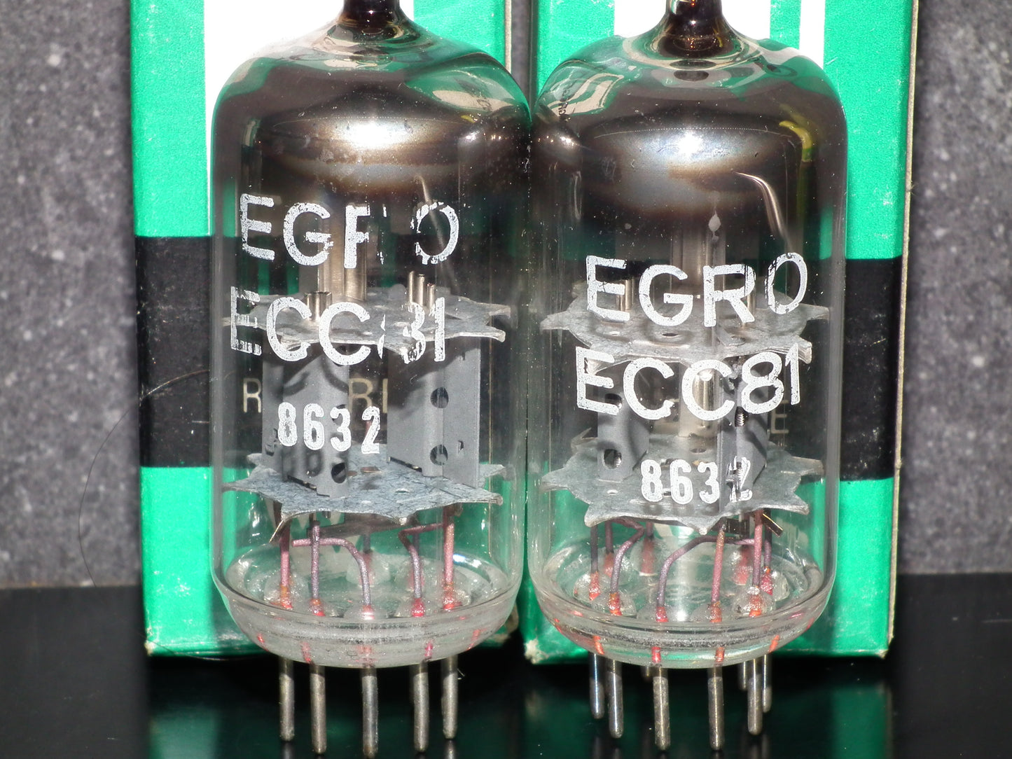 Platinum Matched Pair ECC81 12AT7 EGRO Germany NOS NIB