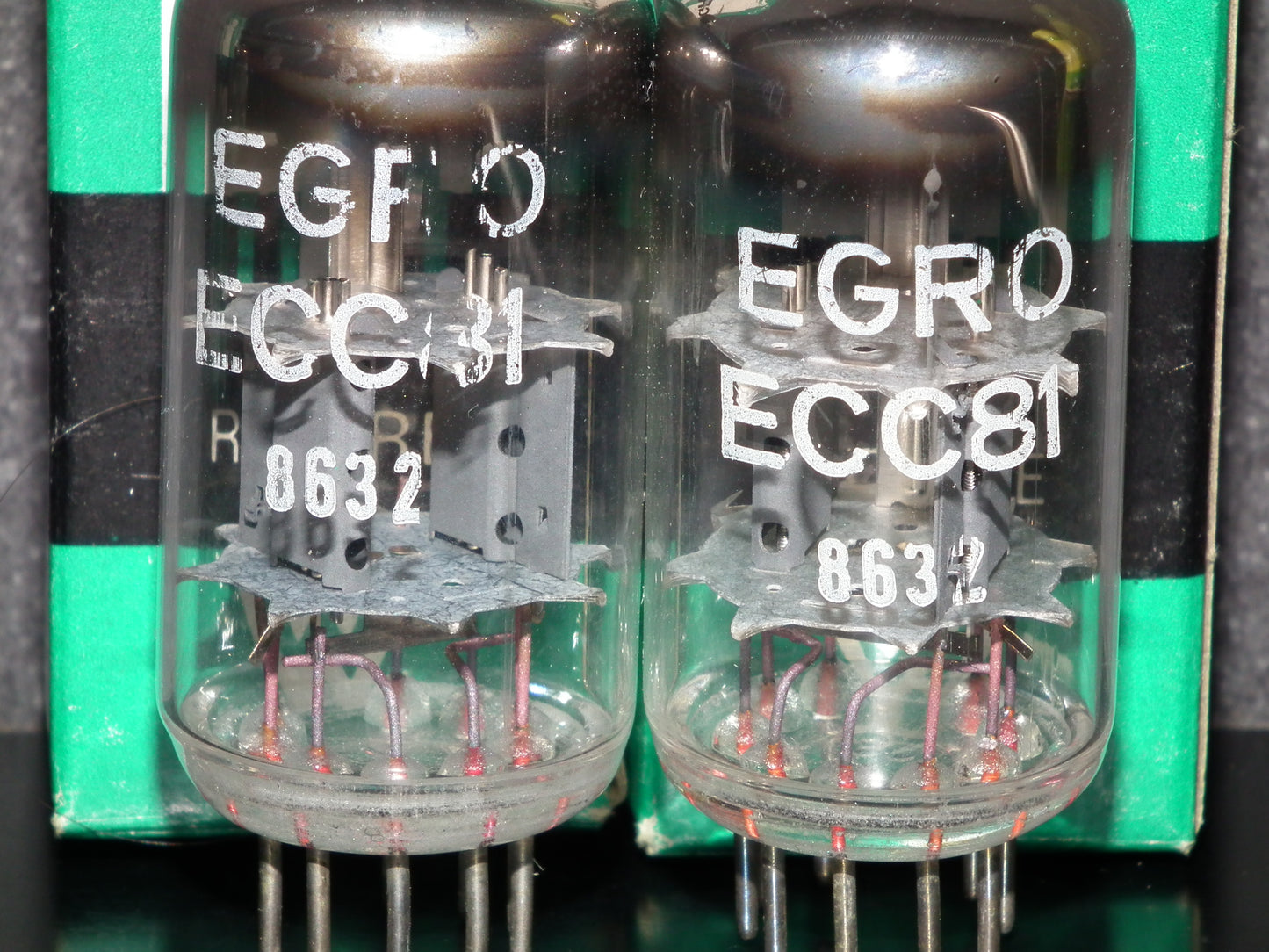 Platinum Matched Pair ECC81 12AT7 EGRO Germany NOS NIB
