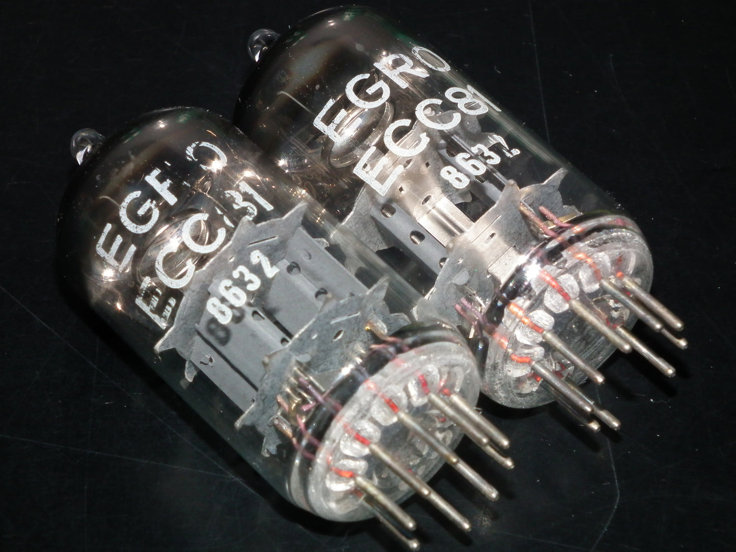Platinum Matched Pair ECC81 12AT7 EGRO Germany NOS NIB