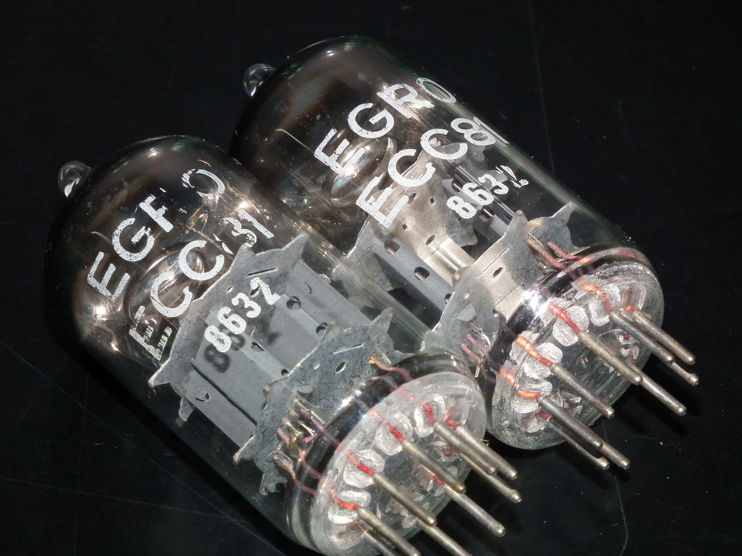 Platinum Matched Pair ECC81 12AT7 EGRO Germany NOS NIB