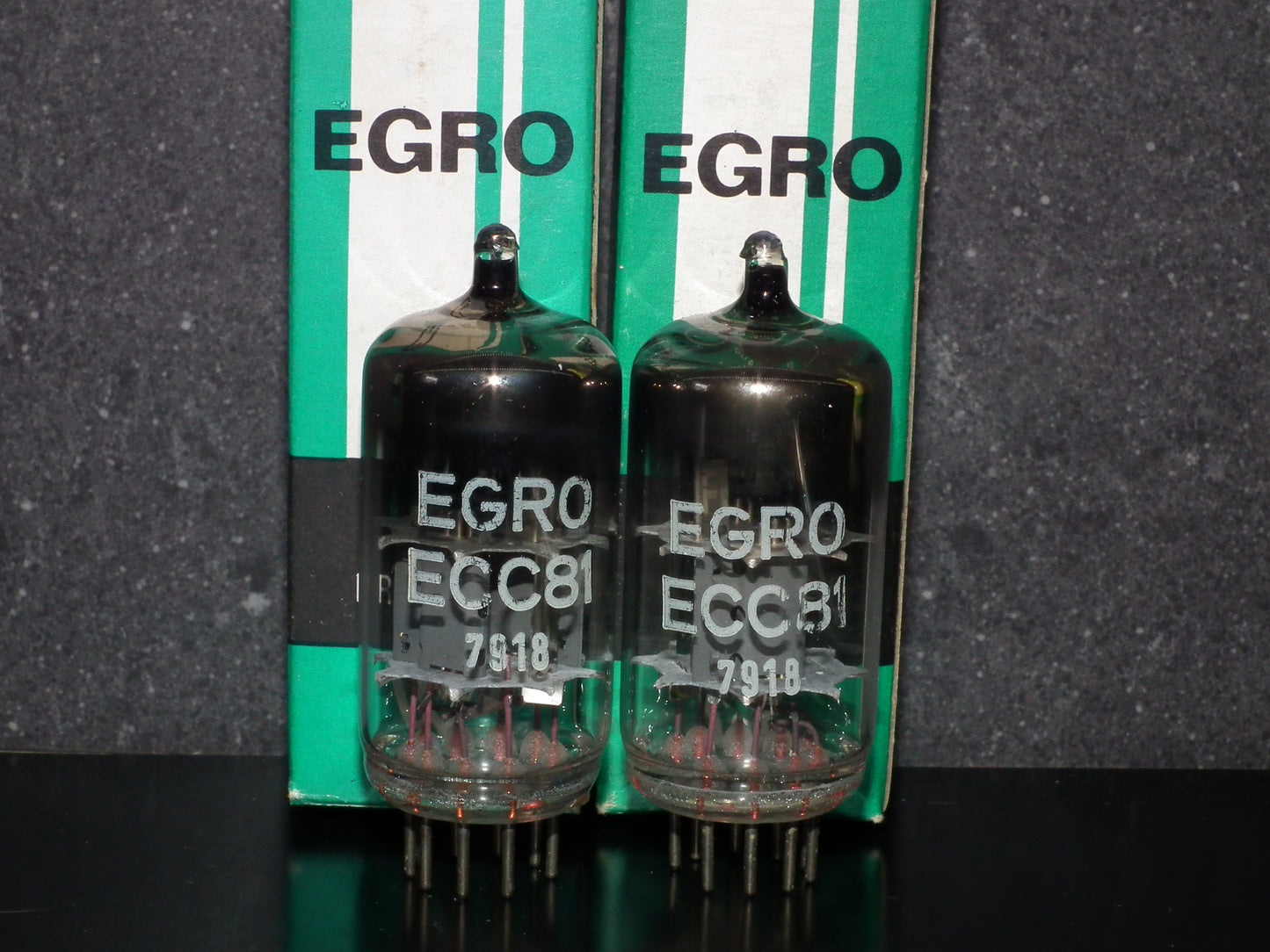 Platinum Matched Pair ECC81 12AT7 EGRO Germany NOS NIB