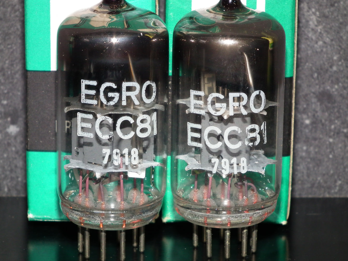 Platinum Matched Pair ECC81 12AT7 EGRO Germany NOS NIB