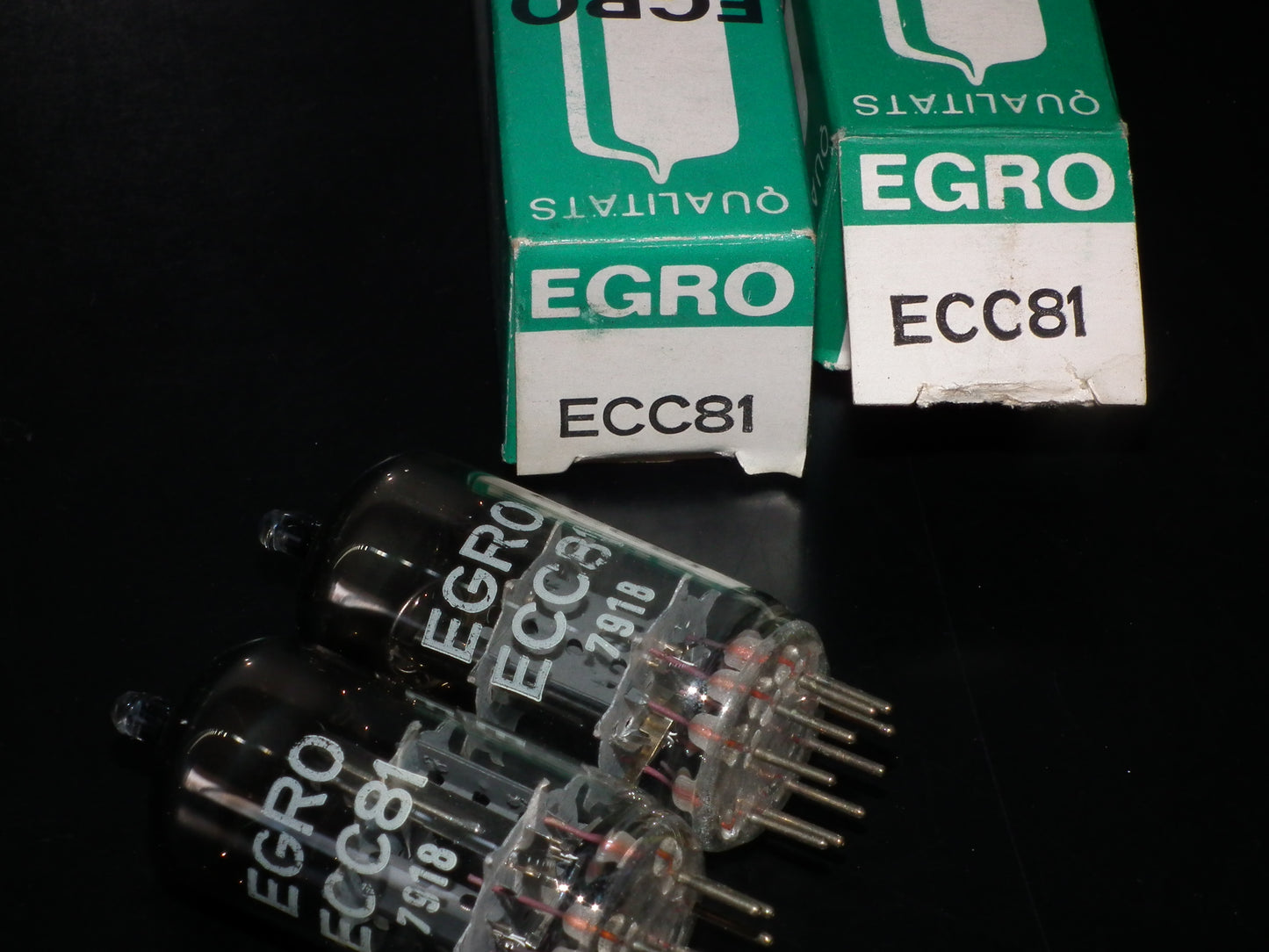 Platinum Matched Pair ECC81 12AT7 EGRO Germany NOS NIB