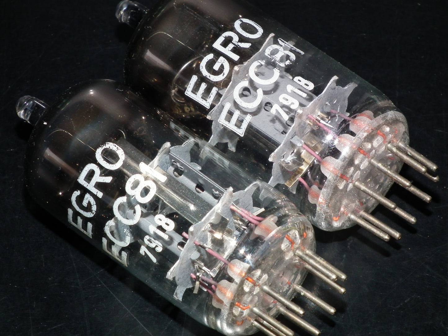 Platinum Matched Pair ECC81 12AT7 EGRO Germany NOS NIB