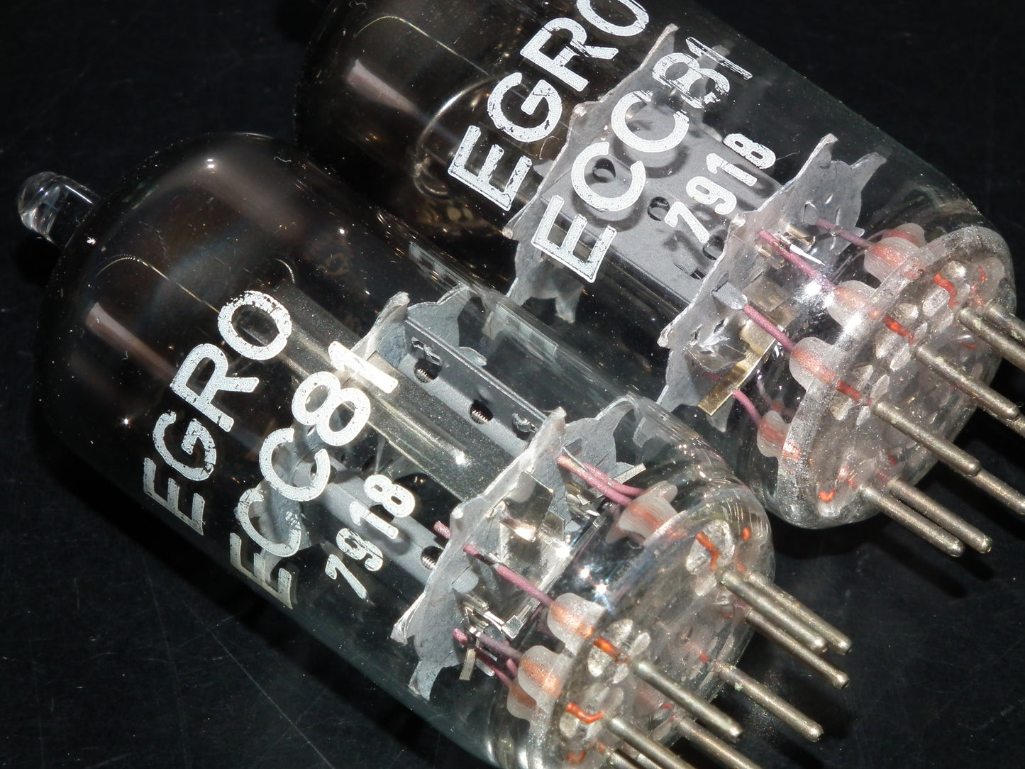 Platinum Matched Pair ECC81 12AT7 EGRO Germany NOS NIB