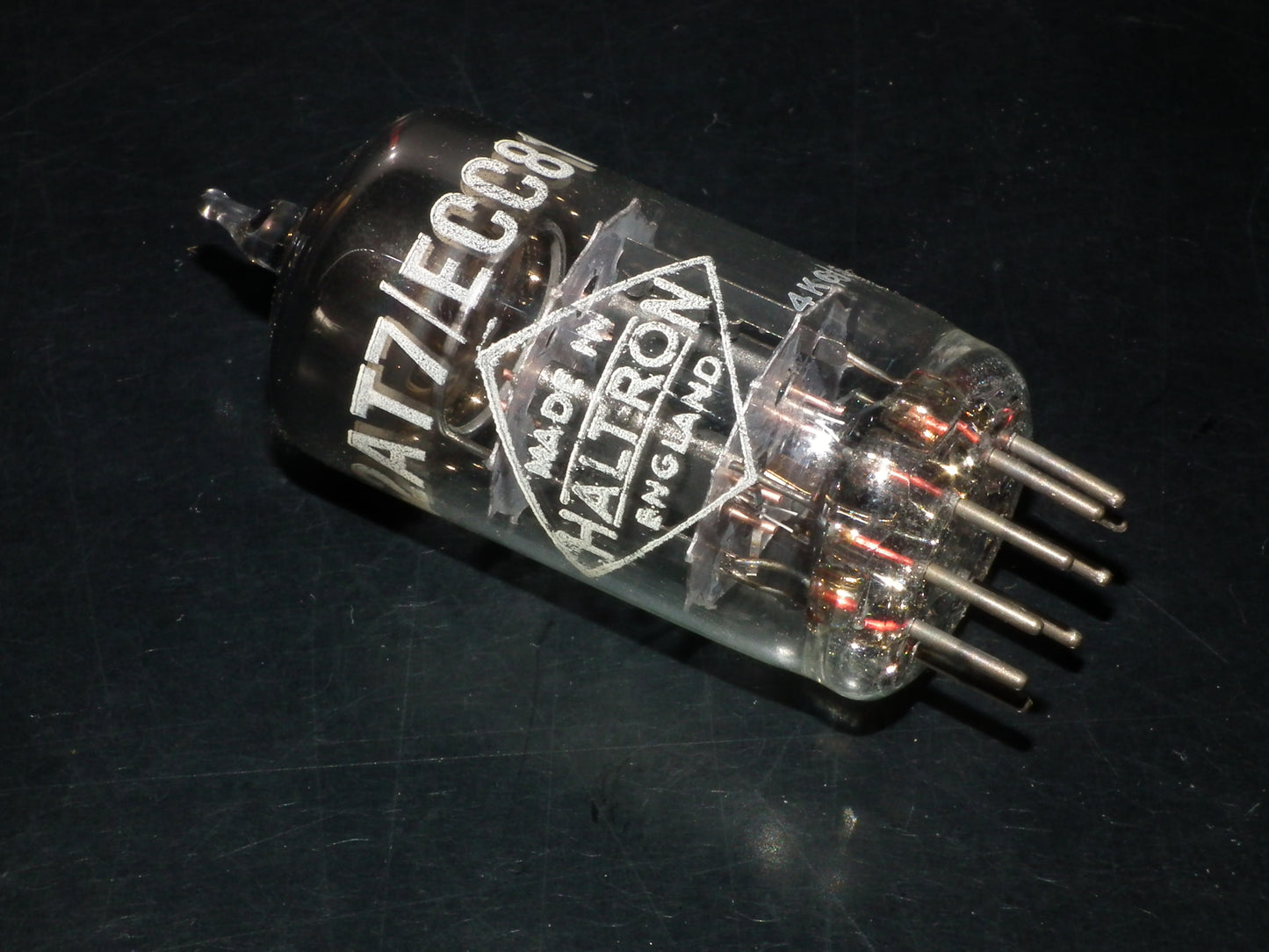 HALTRON UK ECC81 12AT7 Black Anodes Gold Grids Copper Side Rods